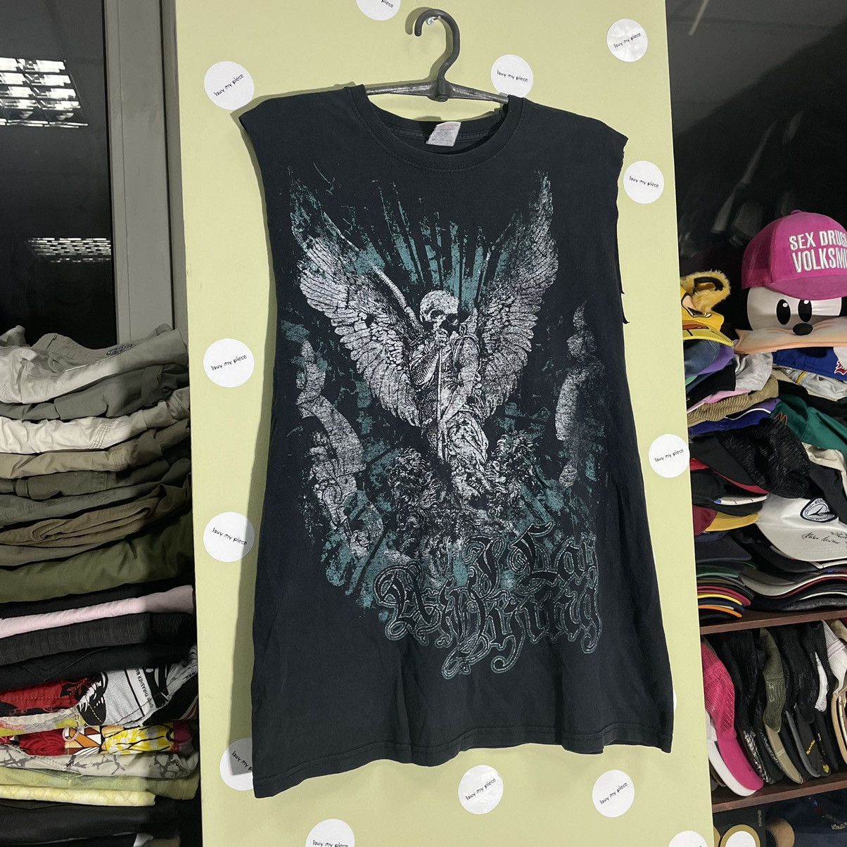 Vintage Vintage Y2K Goth Skull Graphic Sleeveless Tee Black Faded L Size US L / EU 52-54 / 3 - 2 Thumbnail