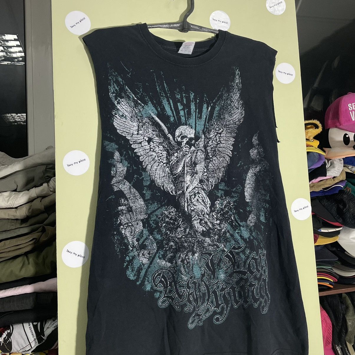Vintage Vintage Y2K Goth Skull Graphic Sleeveless Tee Black Faded L Size US L / EU 52-54 / 3 - 4 Thumbnail