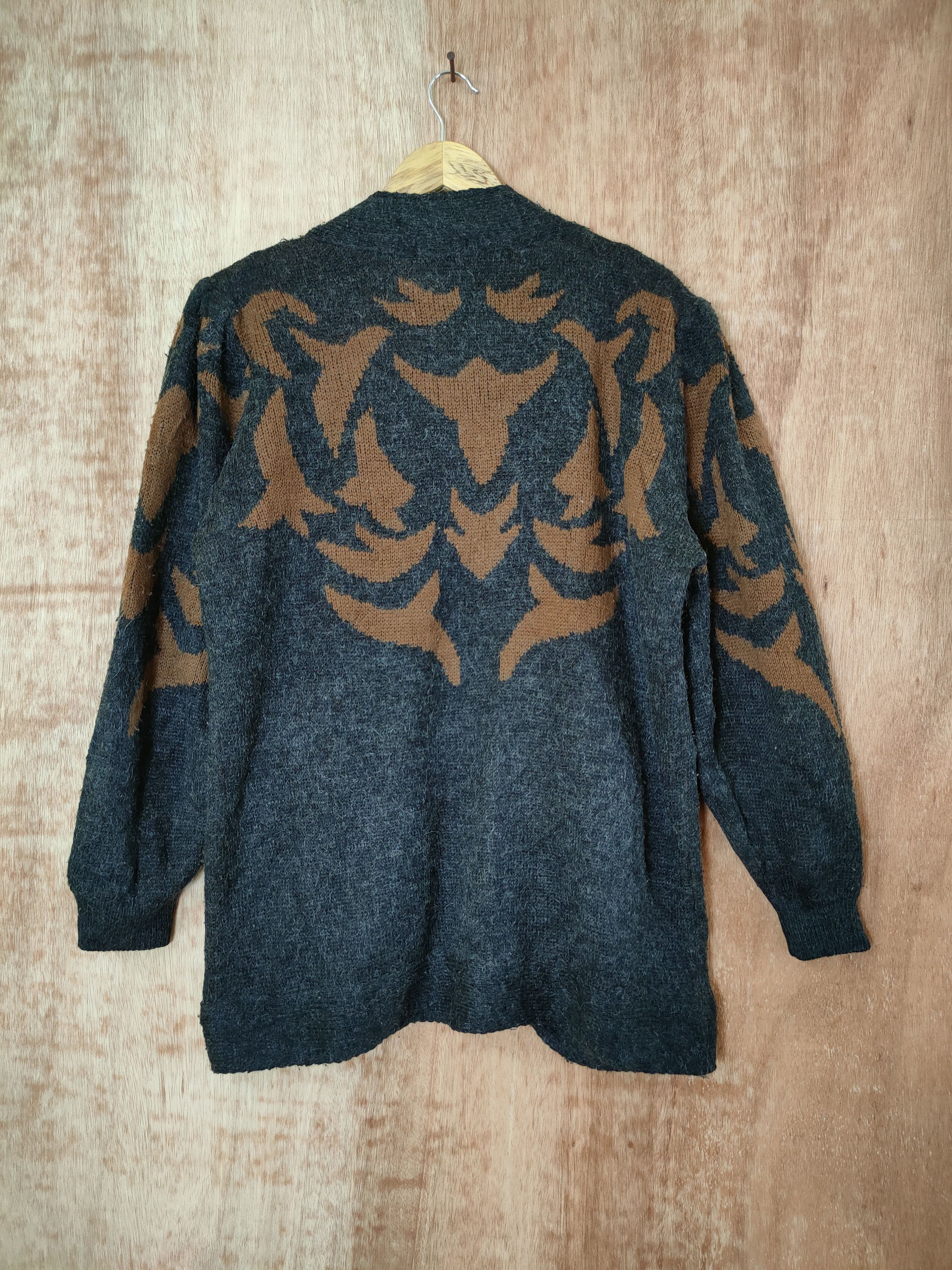 Homespun Knitwear DL Long Run cardigan mohair art vintage knitwear #46-426 Size L / US 10 / IT 46 - 6 Thumbnail