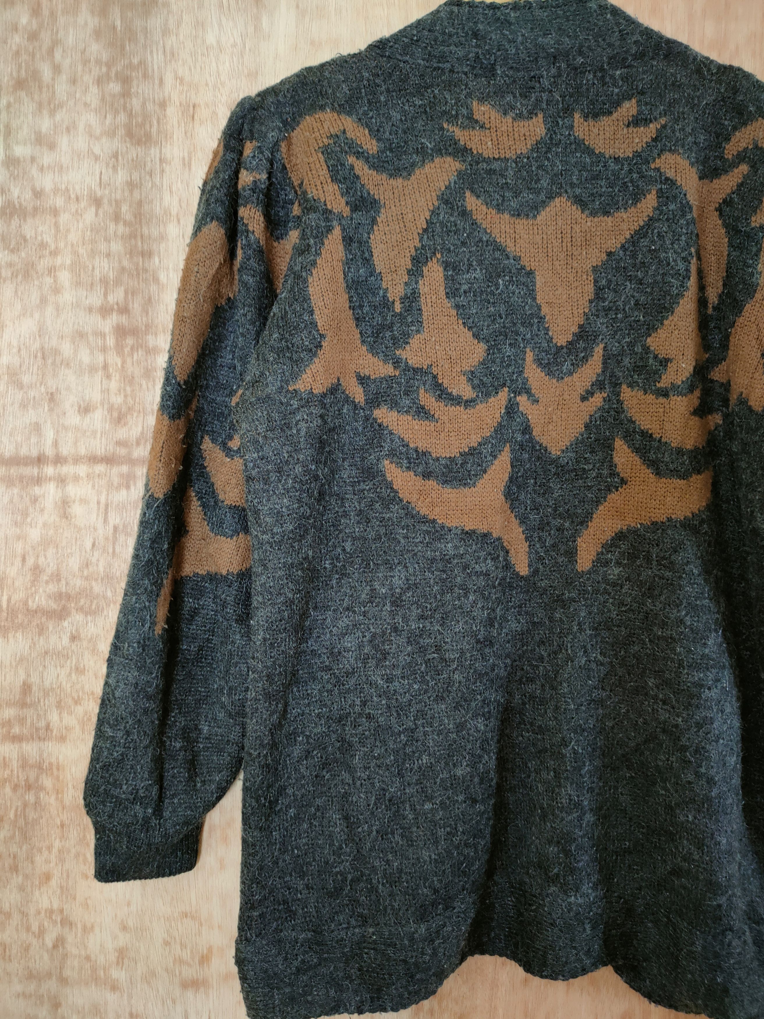 Homespun Knitwear DL Long Run cardigan mohair art vintage knitwear #46-426 Size L / US 10 / IT 46 - 7 Thumbnail