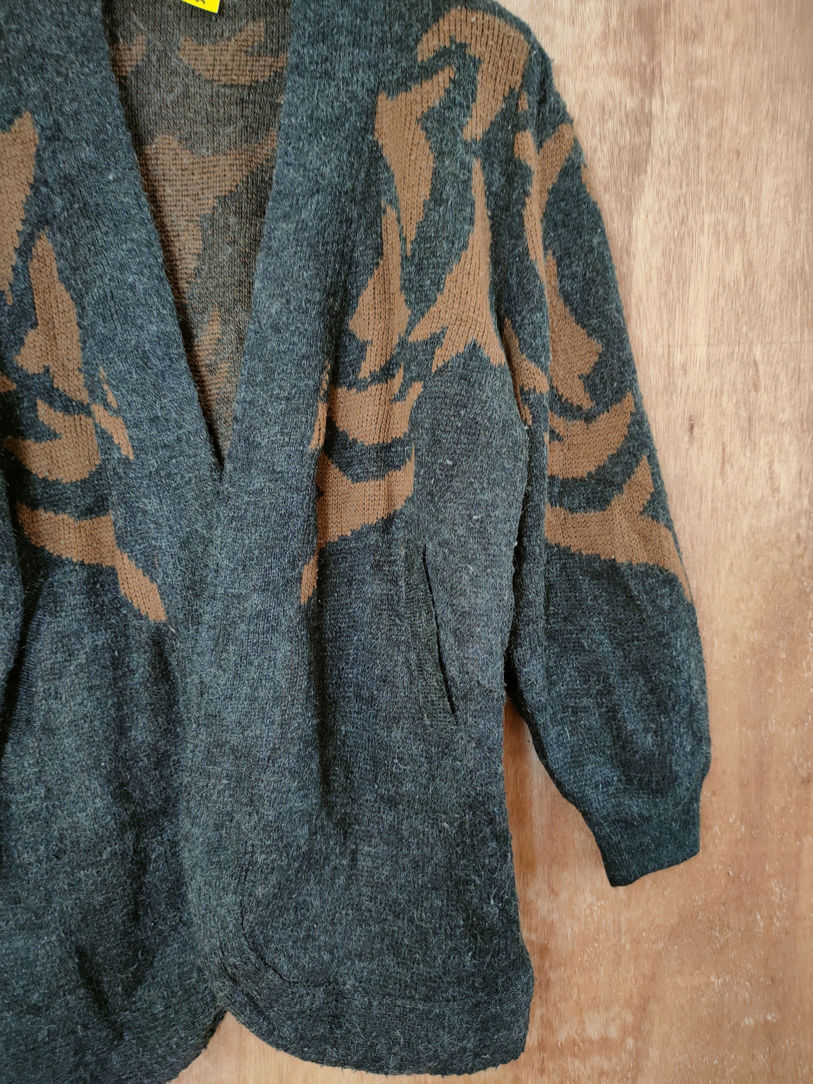 Homespun Knitwear DL Long Run cardigan mohair art vintage knitwear #46-426 Size L / US 10 / IT 46 - 3 Thumbnail