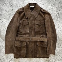 Brown Leather Jacket Yves Saint Laurent Rive | Grailed