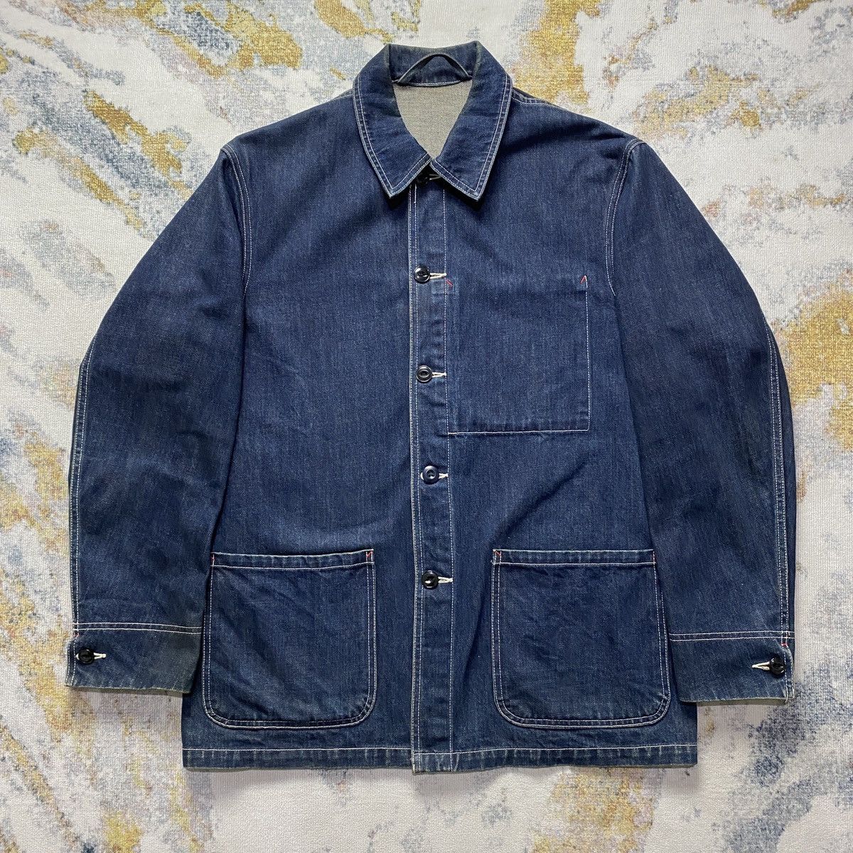 Japanese Brand Ships chore denim jacket Size US M / EU 48-50 / 2 - 1 Thumbnail