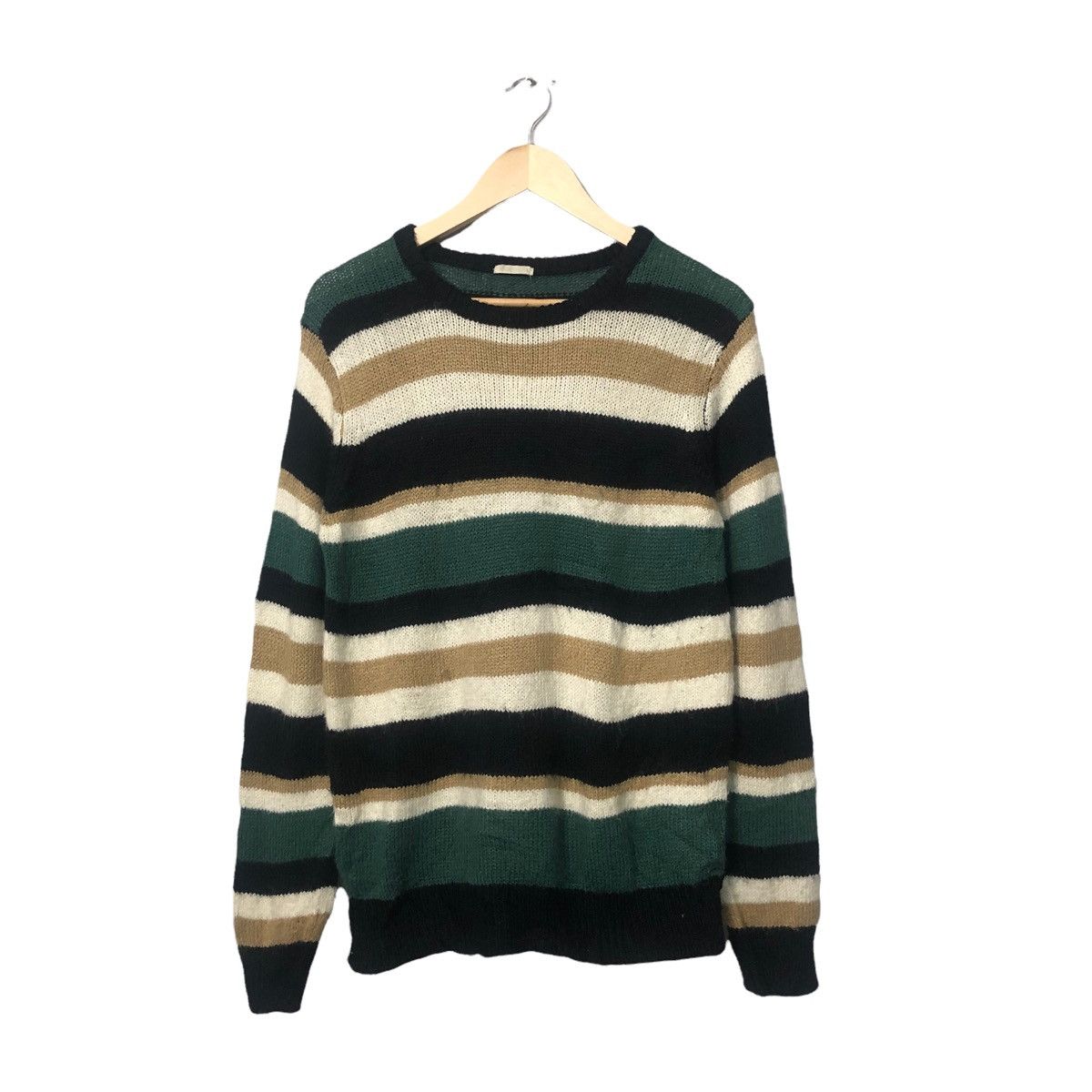 Aran Isles Knitwear × Homespun Knitwear Vintage GU Striped Knitwear Sweater Jumper Size US S / EU 44-46 / 1 - 1 Thumbnail