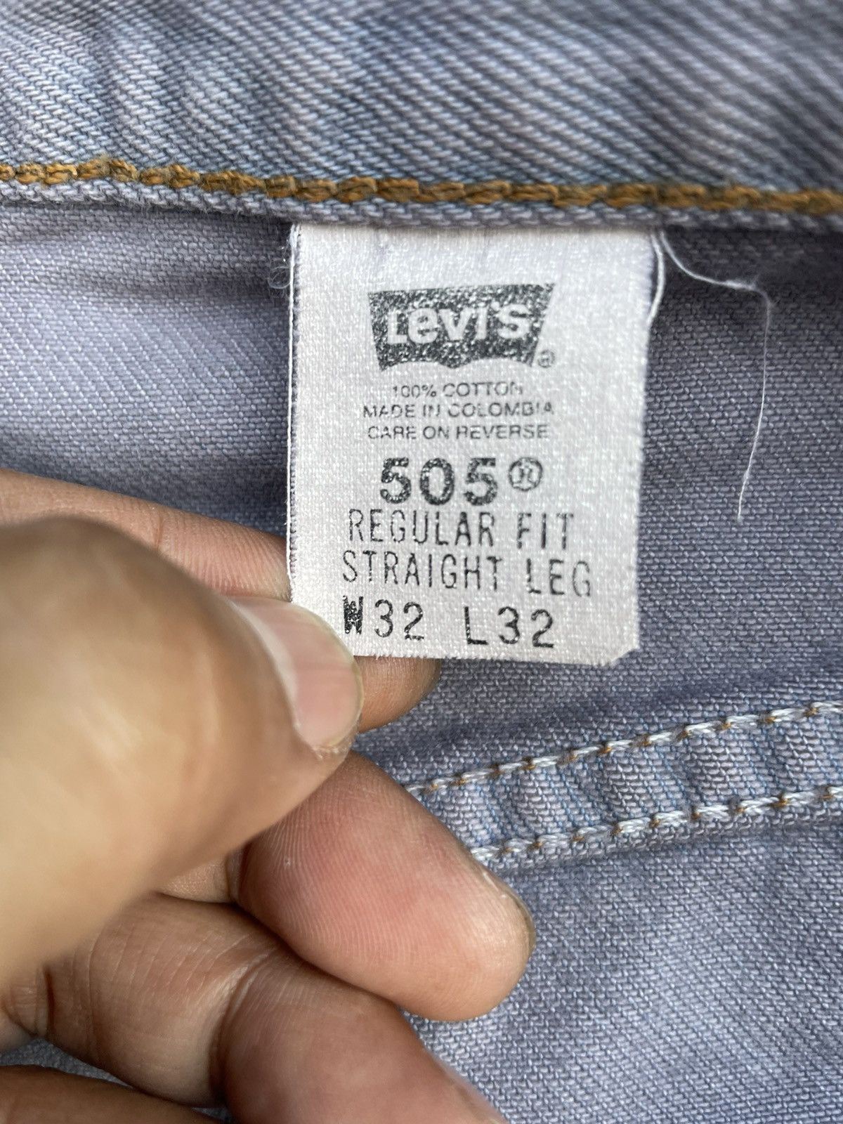 Levi's Vintage 2000 Levis 505 e Light Purple Faded Denim Size US 32 / EU 48 - 14 Thumbnail
