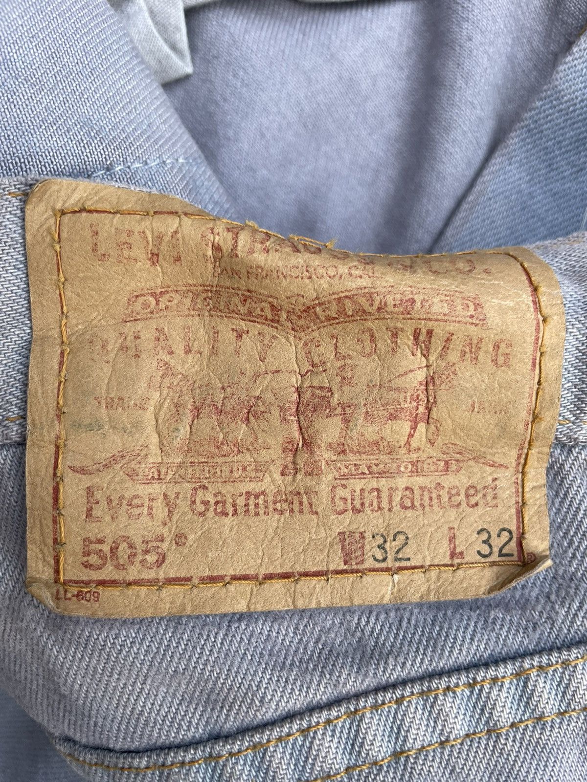 Levi's Vintage 2000 Levis 505 e Light Purple Faded Denim Size US 32 / EU 48 - 11 Thumbnail