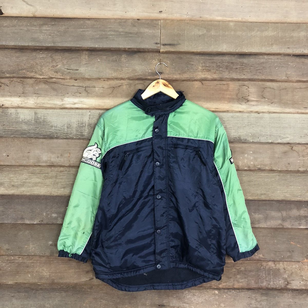 Japanese Brand D Mongoose Target vintage BMX Dark blue Jacket #c1181 Size US S / EU 44-46 / 1 - 1 Thumbnail
