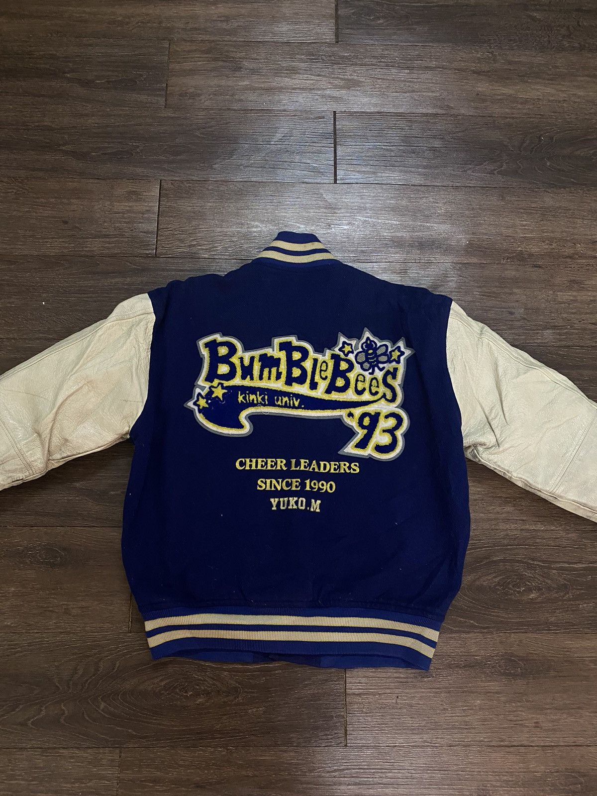 Vintage Vintage Bumble Bees Varsity Jacket – Kinki Univ Cheerleaders Size US M / EU 48-50 / 2 - 2 Thumbnail