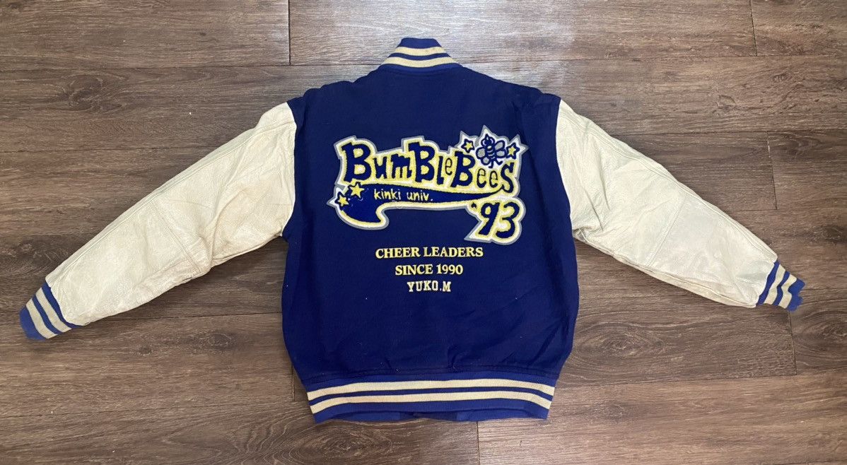 Vintage Vintage Bumble Bees Varsity Jacket – Kinki Univ Cheerleaders Size US M / EU 48-50 / 2 - 1 Thumbnail