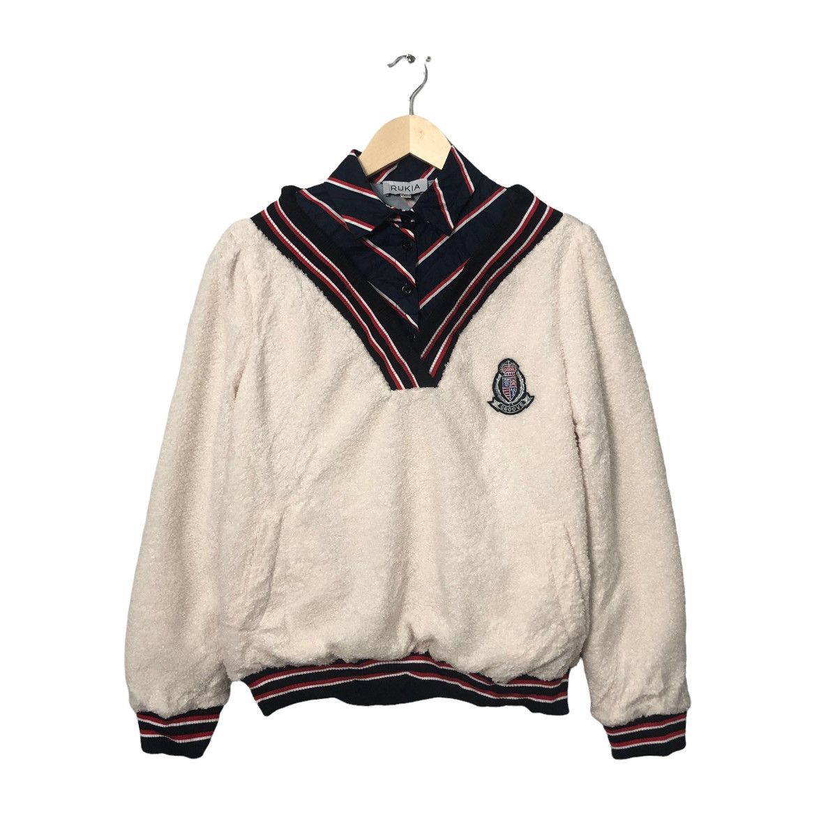 Japanese Brand Vintage Rukia Groove Big Logo Fleece Sweater Sweatshirt Size US M / EU 48-50 / 2 - 1 Thumbnail
