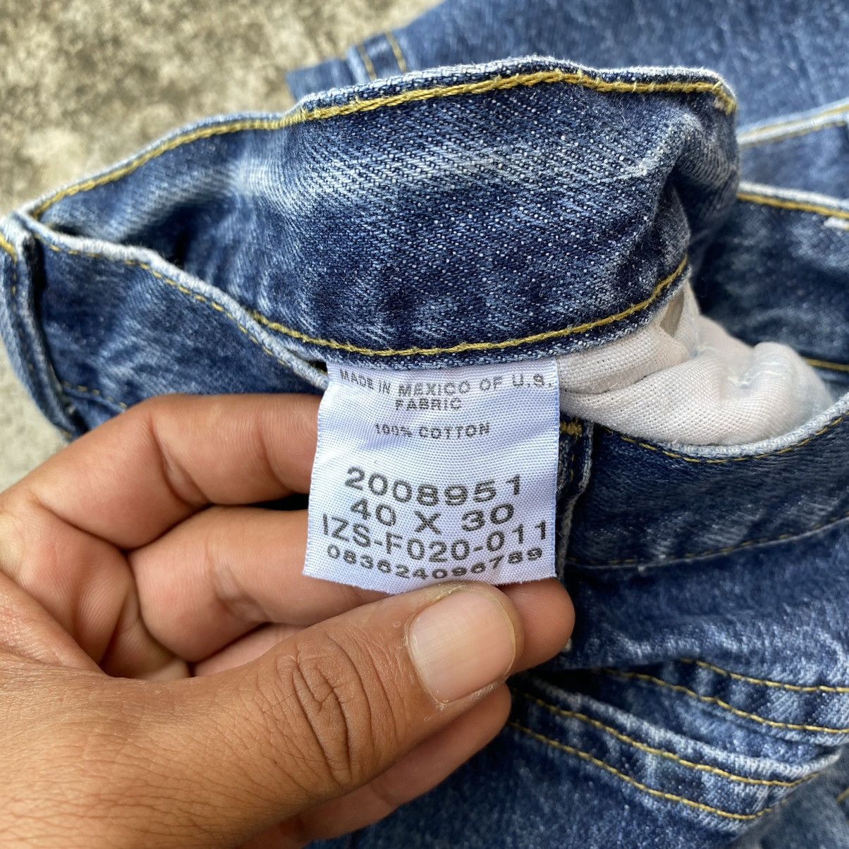 Jean × Lee × Vintage Gcw23🔥Vintage Lee Big Size Distressed Jeans 39x29 Size US 38 / EU 54 - 11 Thumbnail