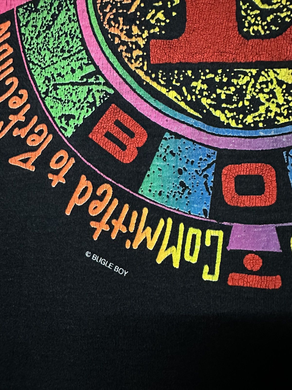 Vintage 80s Bugle Boy Surfboard Faded Tee