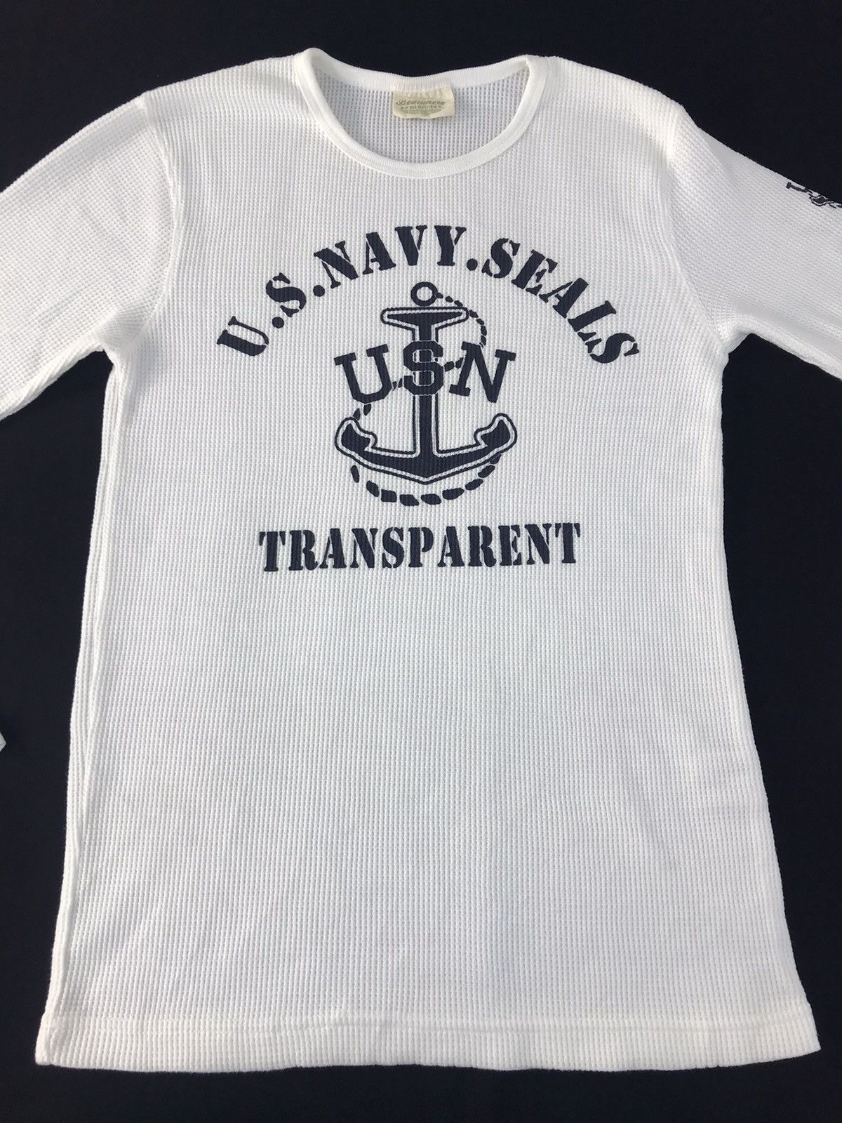 Japanese Brand Beaumere Global Peace US Navy Seals USN Side Tape Tee K2215j Size S / US 4 / IT 40 - 2 Thumbnail