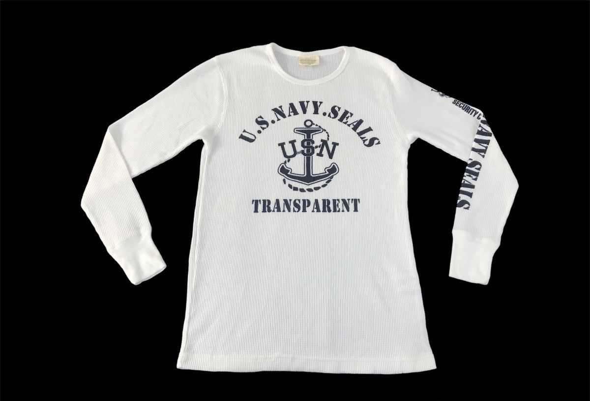Japanese Brand Beaumere Global Peace US Navy Seals USN Side Tape Tee K2215j Size S / US 4 / IT 40 - 1 Thumbnail