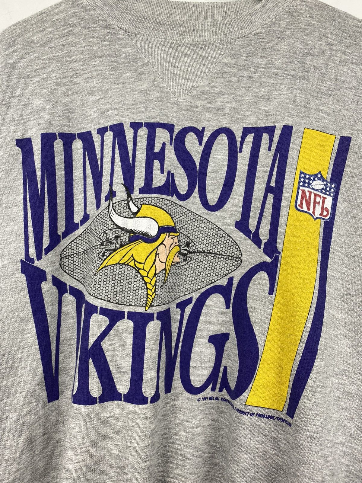 NFL Vintage Minnesota Vikings 1991 NFL Sweatshirt Buffalo 49ERS Size US L / EU 52-54 / 3 - 2 Thumbnail