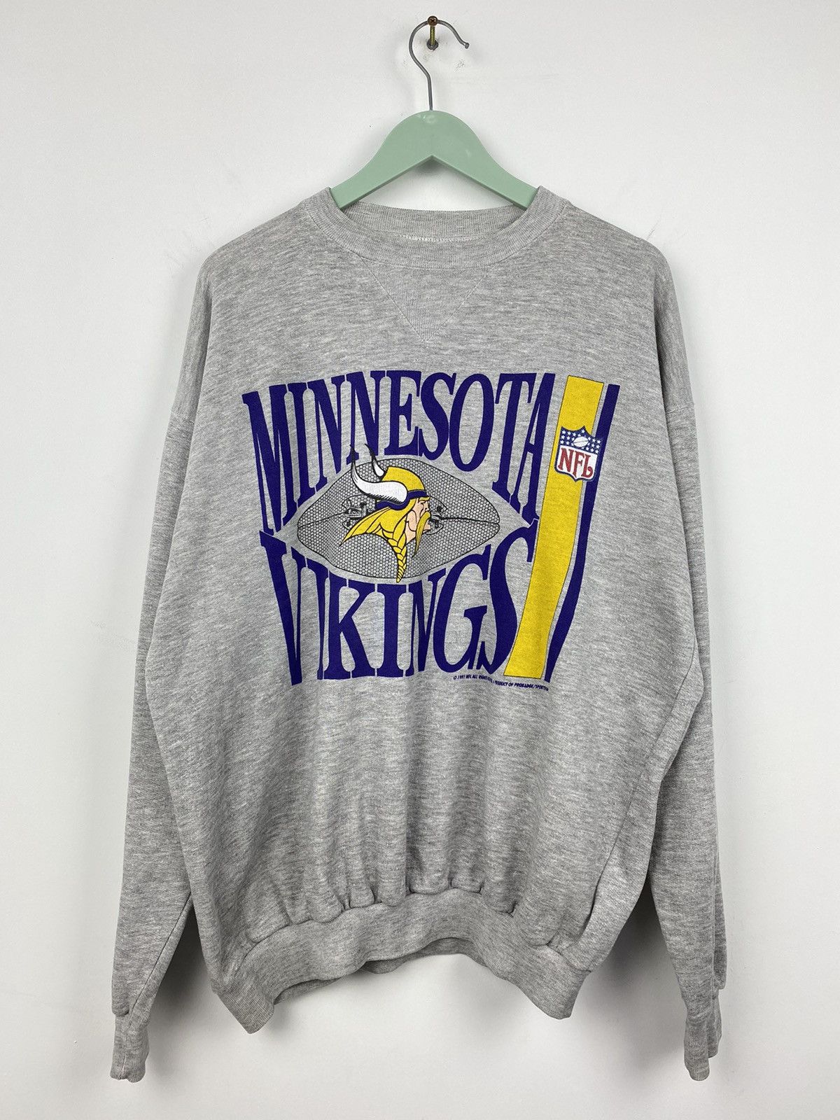 NFL Vintage Minnesota Vikings 1991 NFL Sweatshirt Buffalo 49ERS Size US L / EU 52-54 / 3 - 1 Thumbnail