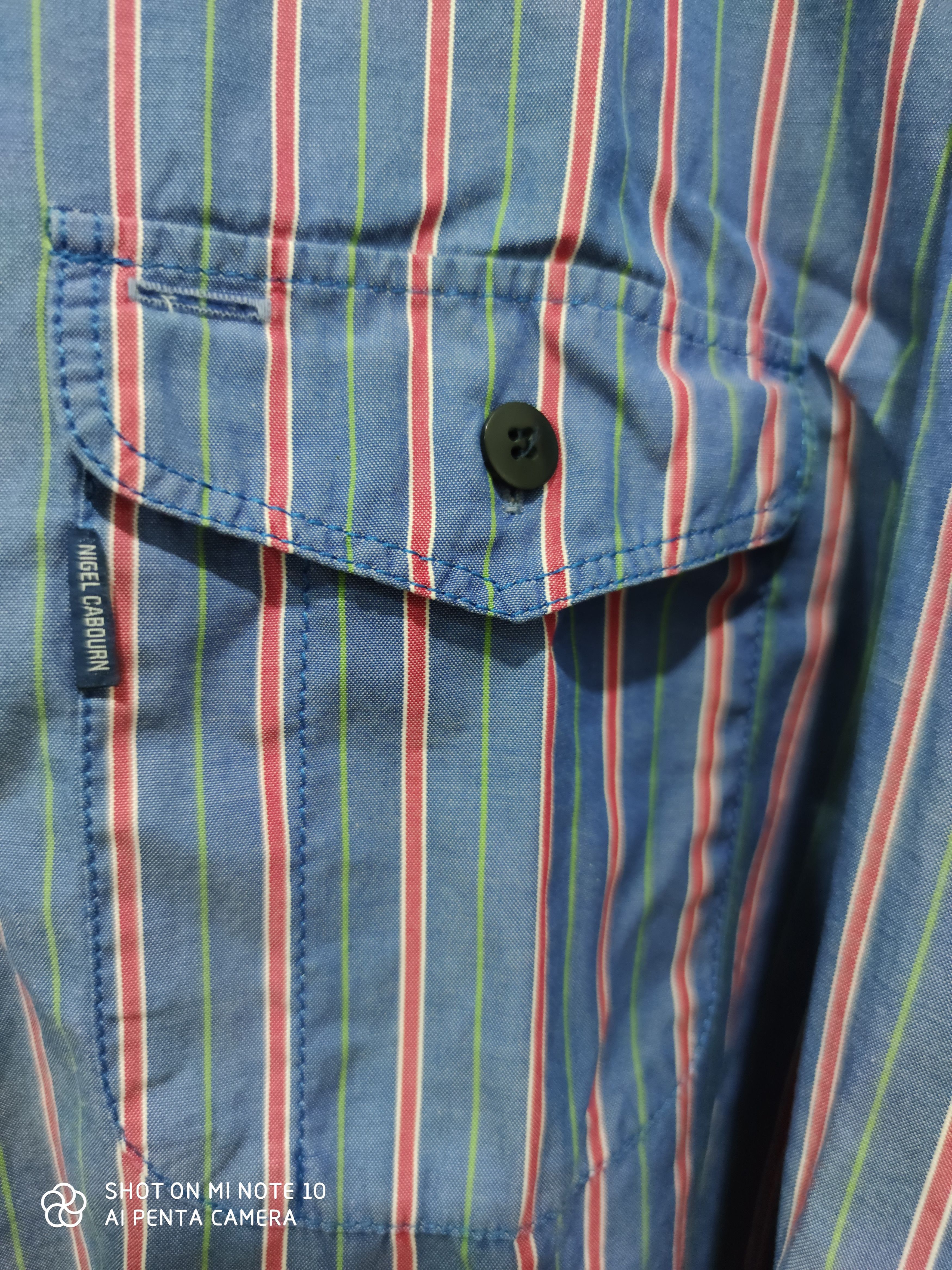 Nigel Cabourn Vintage Nigel Cabourn Long Sleeve Stripe Button Up Shirt Size US M / EU 48-50 / 2 - 3 Thumbnail