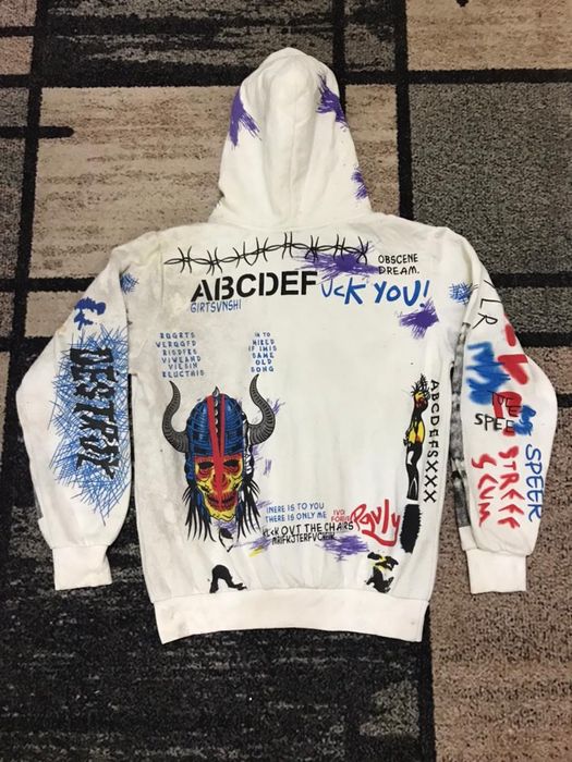 Japanese Brand VLONE Graffiti Hoodie | Grailed