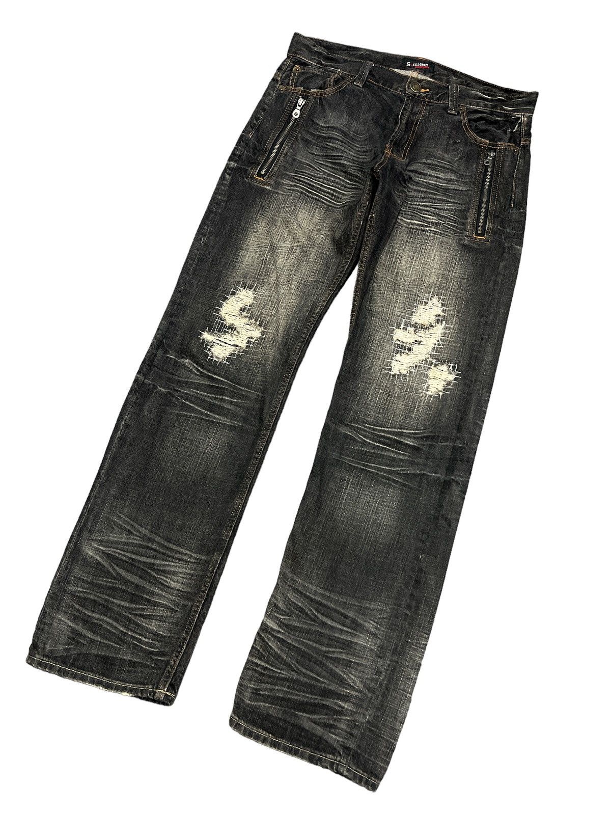 Japanese Brand × Vintage JAPANESE BRAND SORRIDERE RIPPED DENIM PANT Size US 34 / EU 50 - 5 Thumbnail