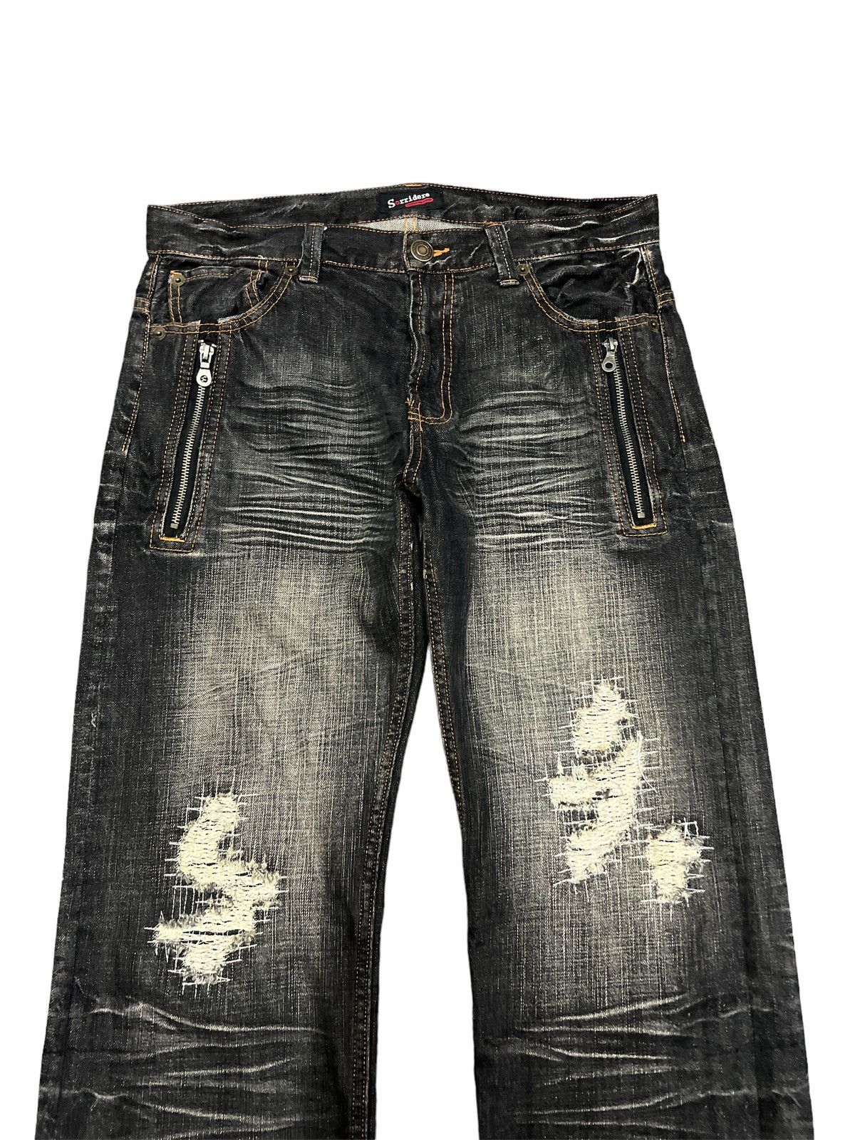 Japanese Brand × Vintage JAPANESE BRAND SORRIDERE RIPPED DENIM PANT Size US 34 / EU 50 - 3 Thumbnail