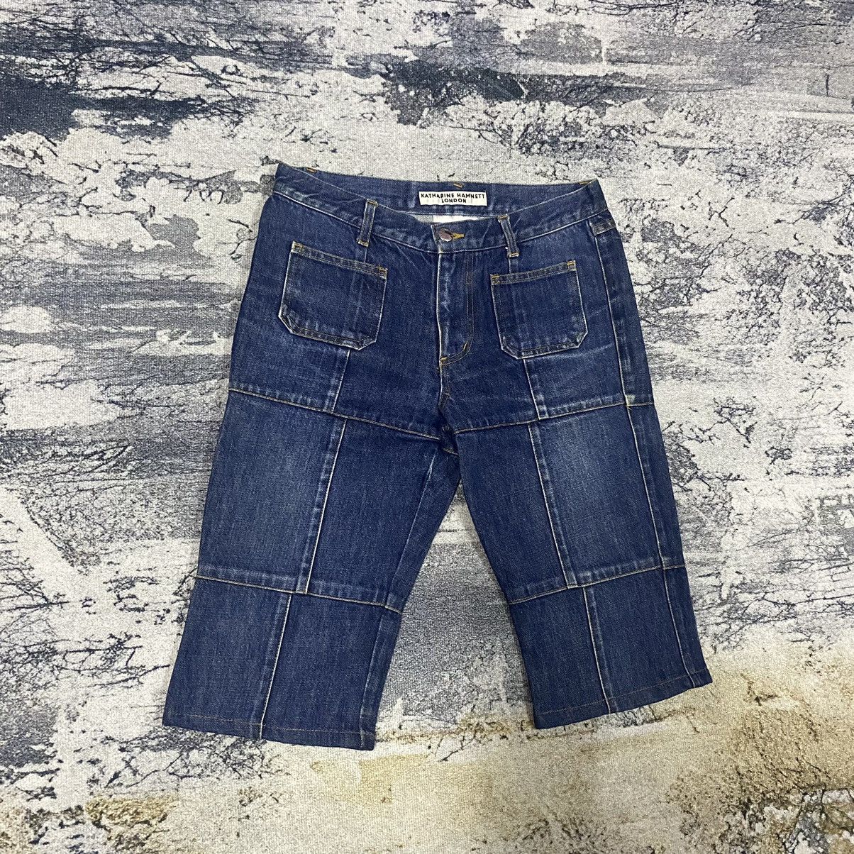Designer × Katharine Hamnett London Vintage Katharine Hamnett London Checkered Plaid Denim Short Size 28" / US 6 / IT 42 - 2 Thumbnail