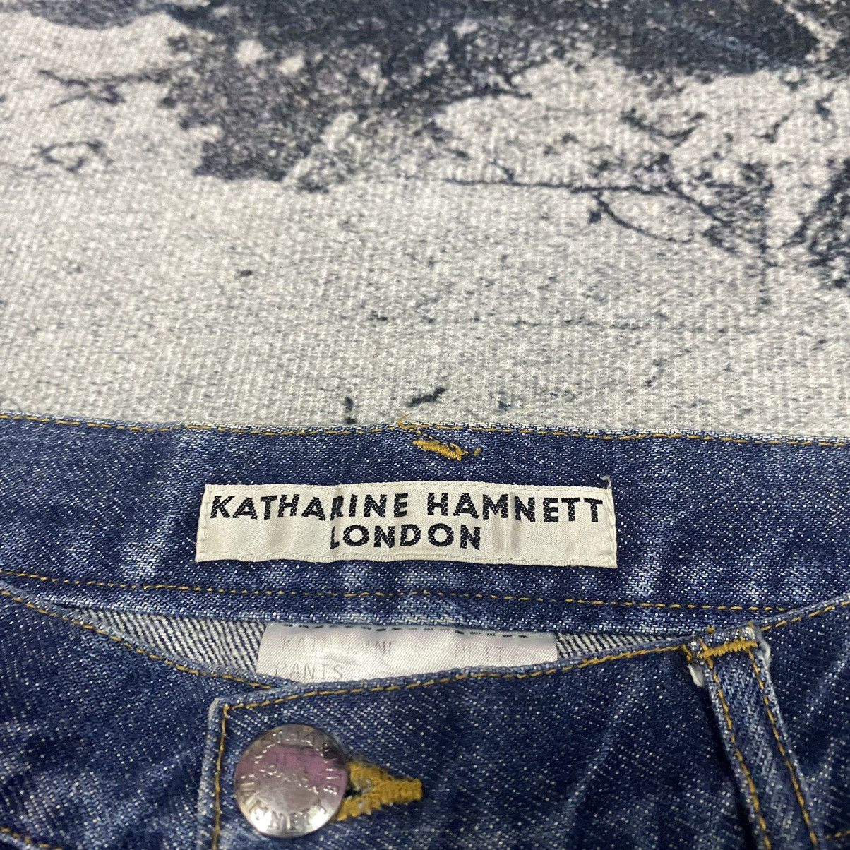 Designer × Katharine Hamnett London Vintage Katharine Hamnett London Checkered Plaid Denim Short Size 28" / US 6 / IT 42 - 4 Thumbnail