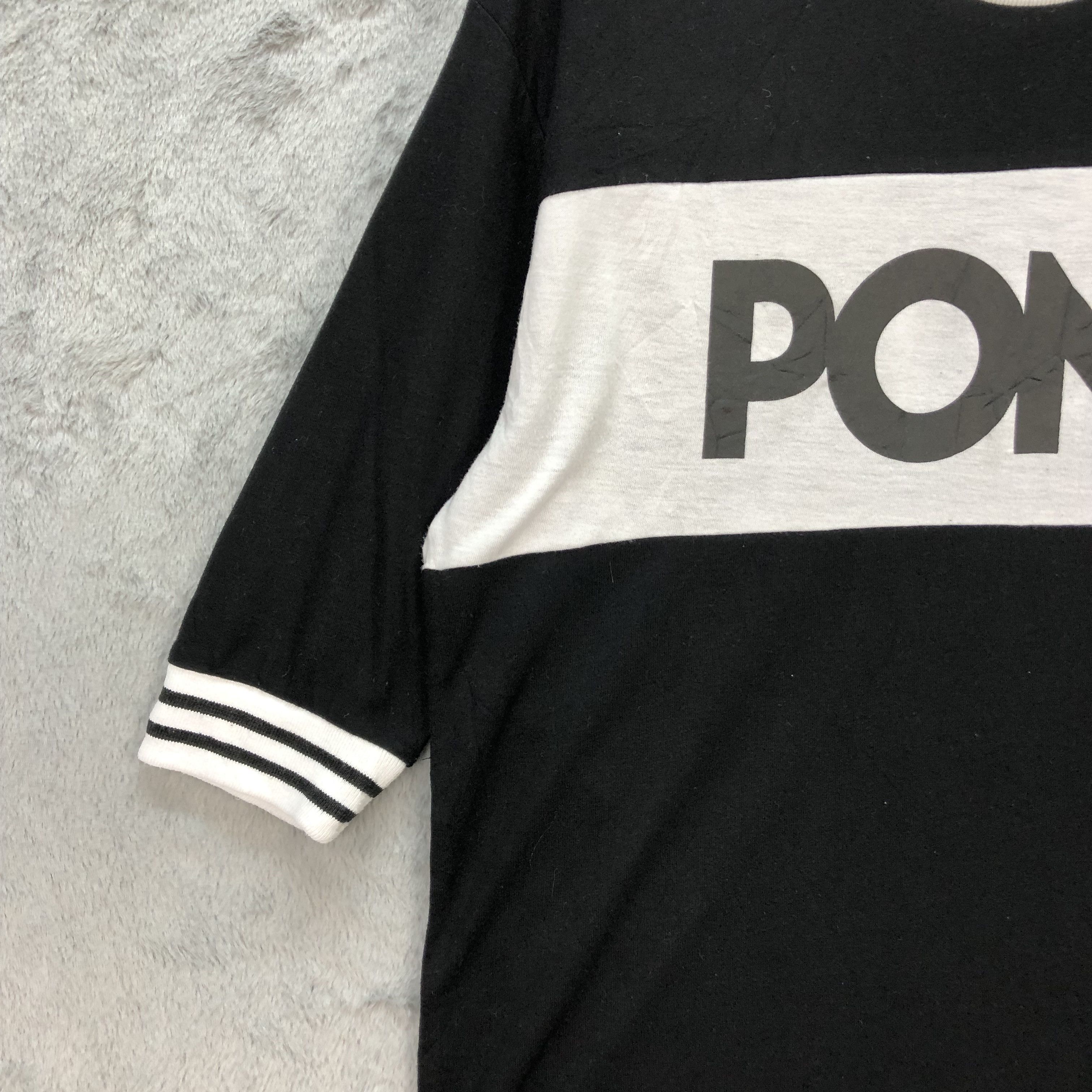 PONY PONY Big Logo Quarter Sleeve Ringer Tees #5707-203 Size US M / EU 48-50 / 2 - 5 Thumbnail
