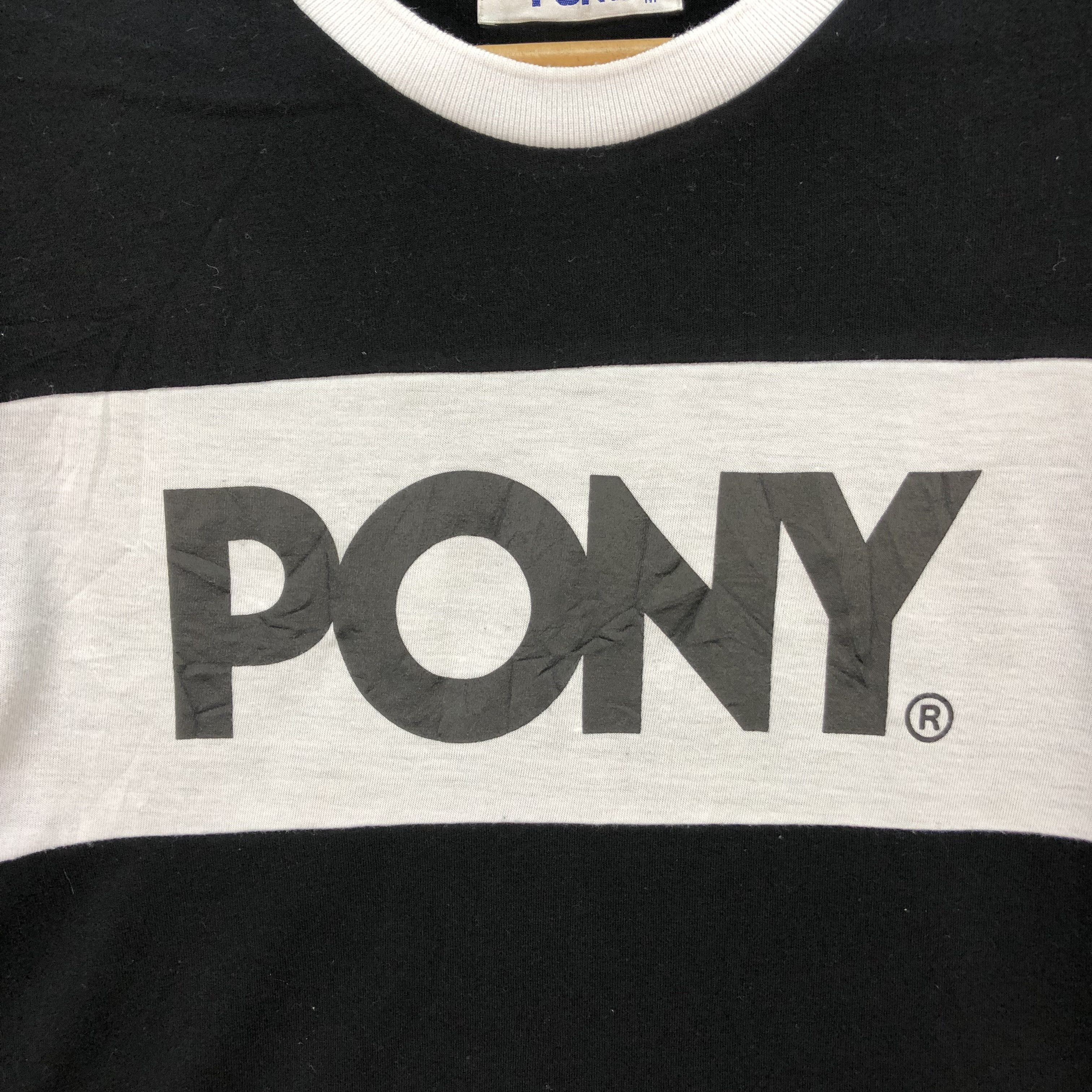 PONY PONY Big Logo Quarter Sleeve Ringer Tees #5707-203 Size US M / EU 48-50 / 2 - 3 Thumbnail