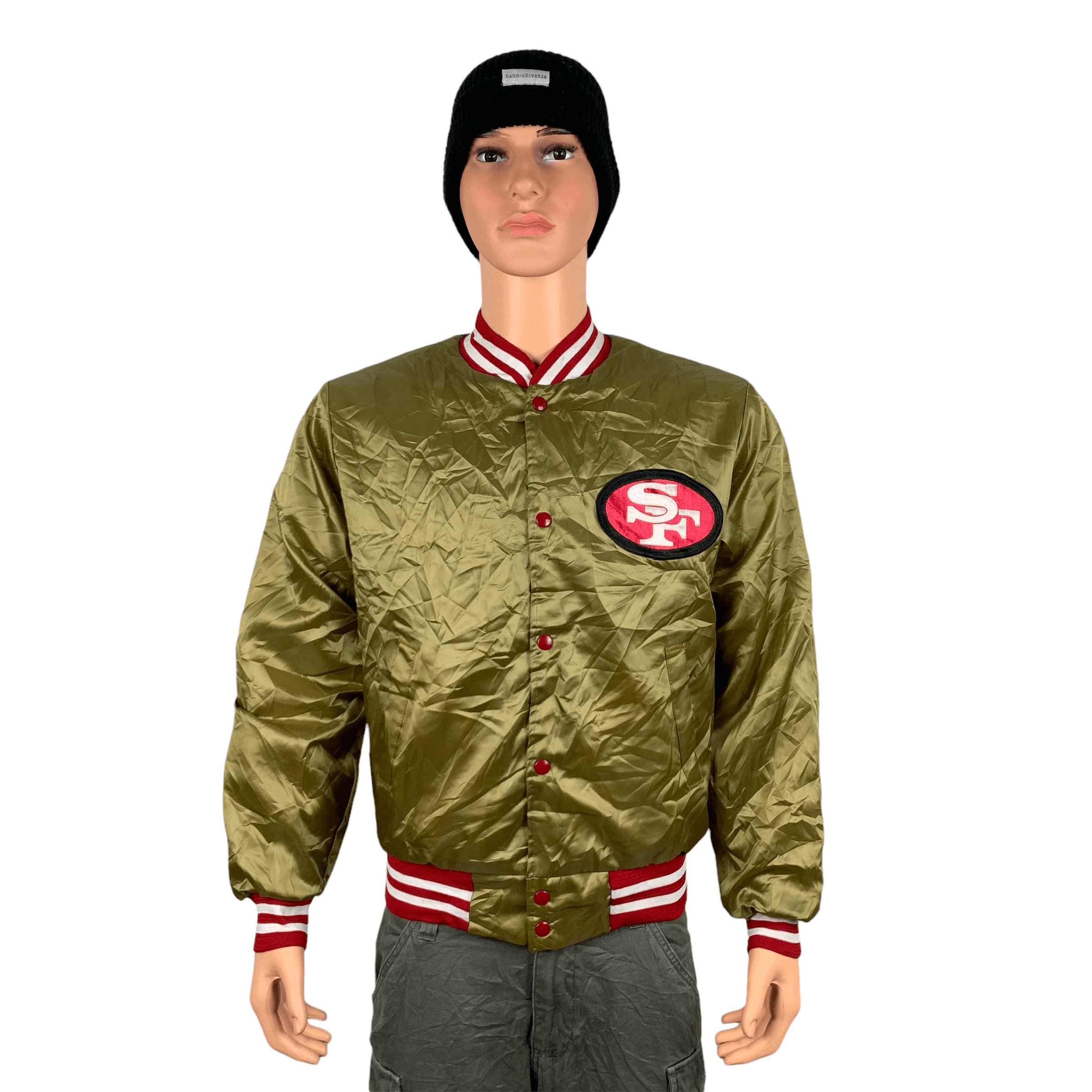 NFL Vintage SF Satin Coach Jacket #3613-55 Size US S / EU 44-46 / 1 - 1 Thumbnail