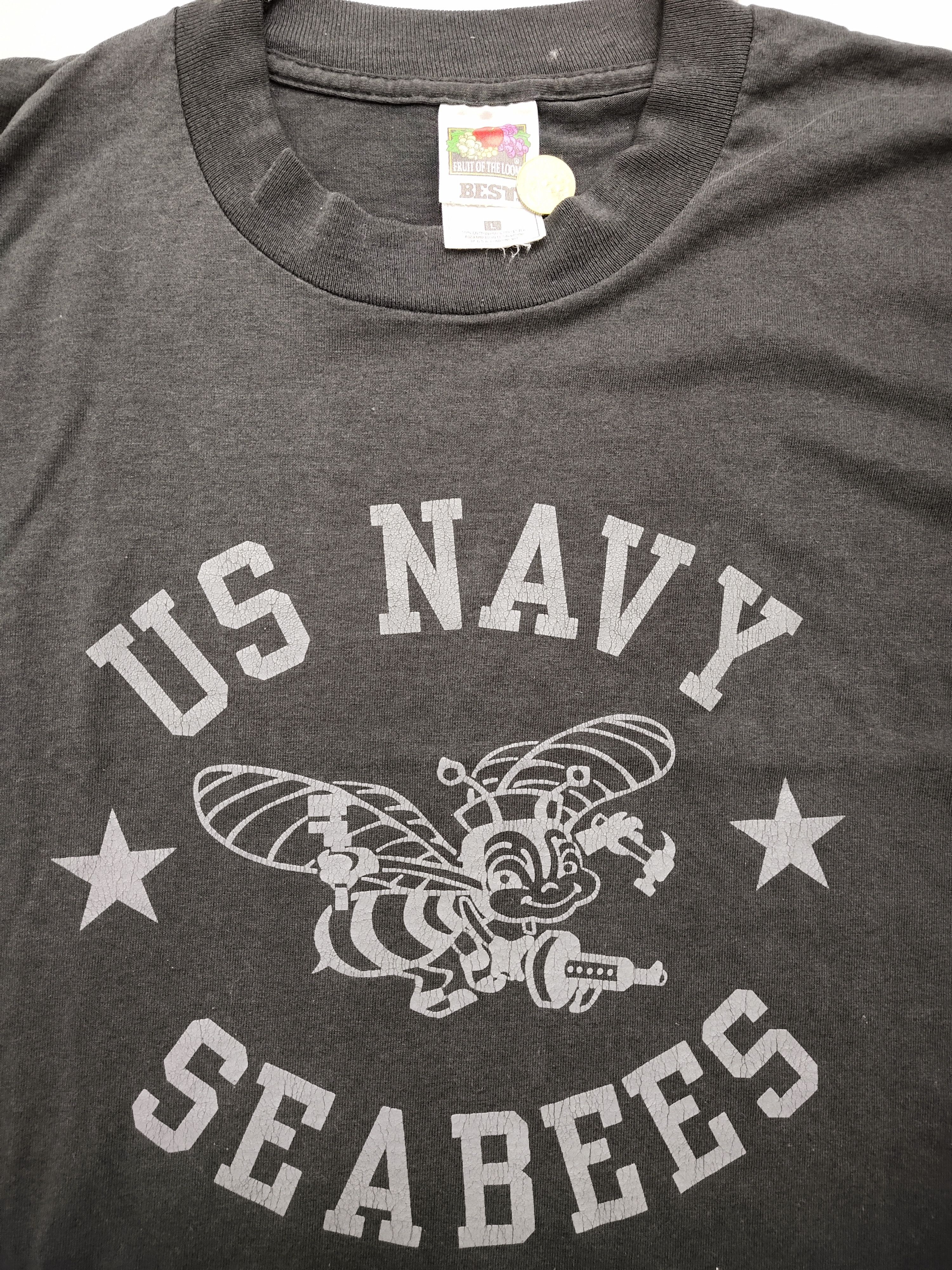 Vintage Vintage 90's US Navy Seabees Big Logo Shirt Size US L / EU 52-54 / 3 - 2 Thumbnail