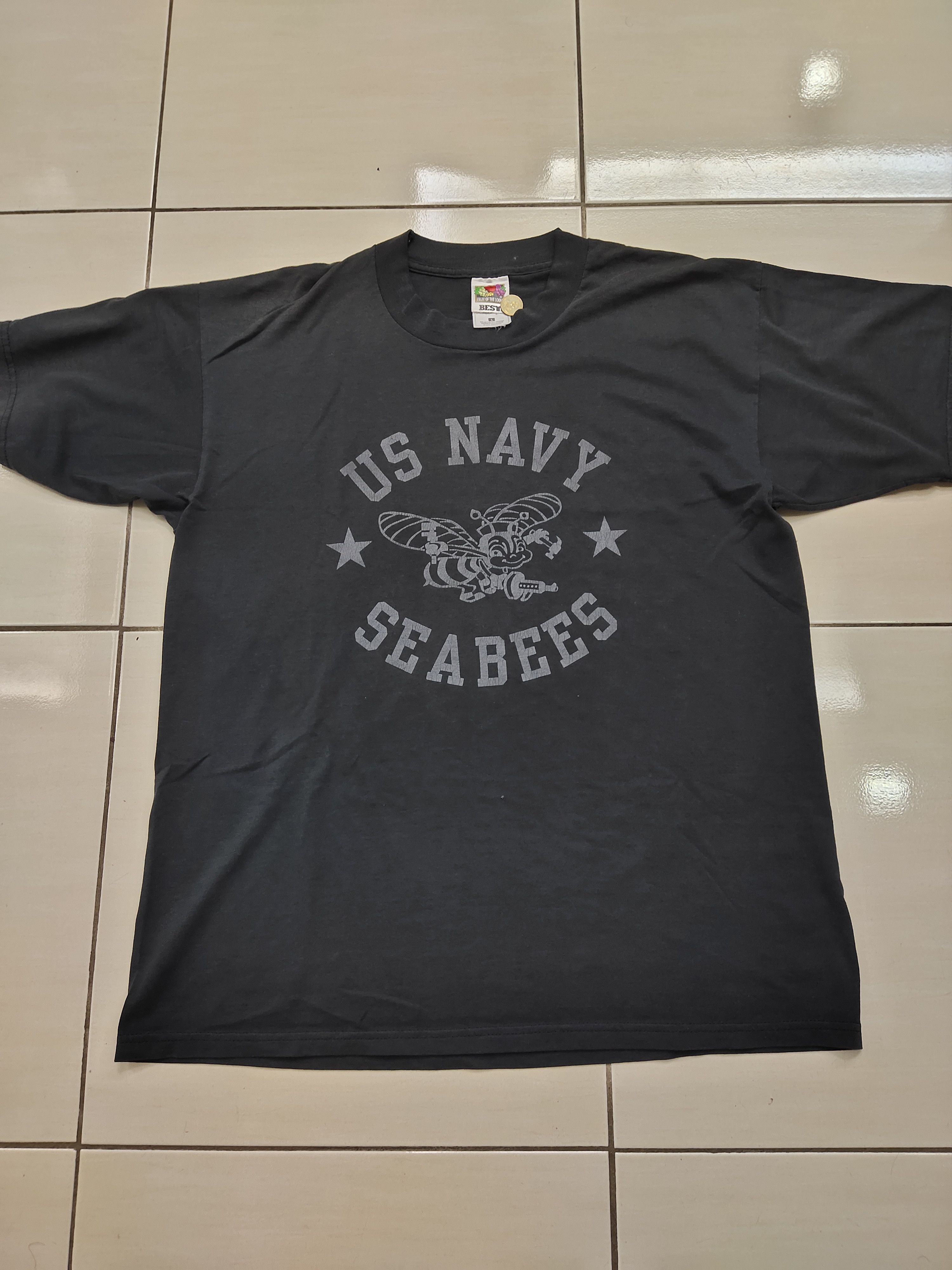 Vintage Vintage 90's US Navy Seabees Big Logo Shirt Size US L / EU 52-54 / 3 - 5 Thumbnail