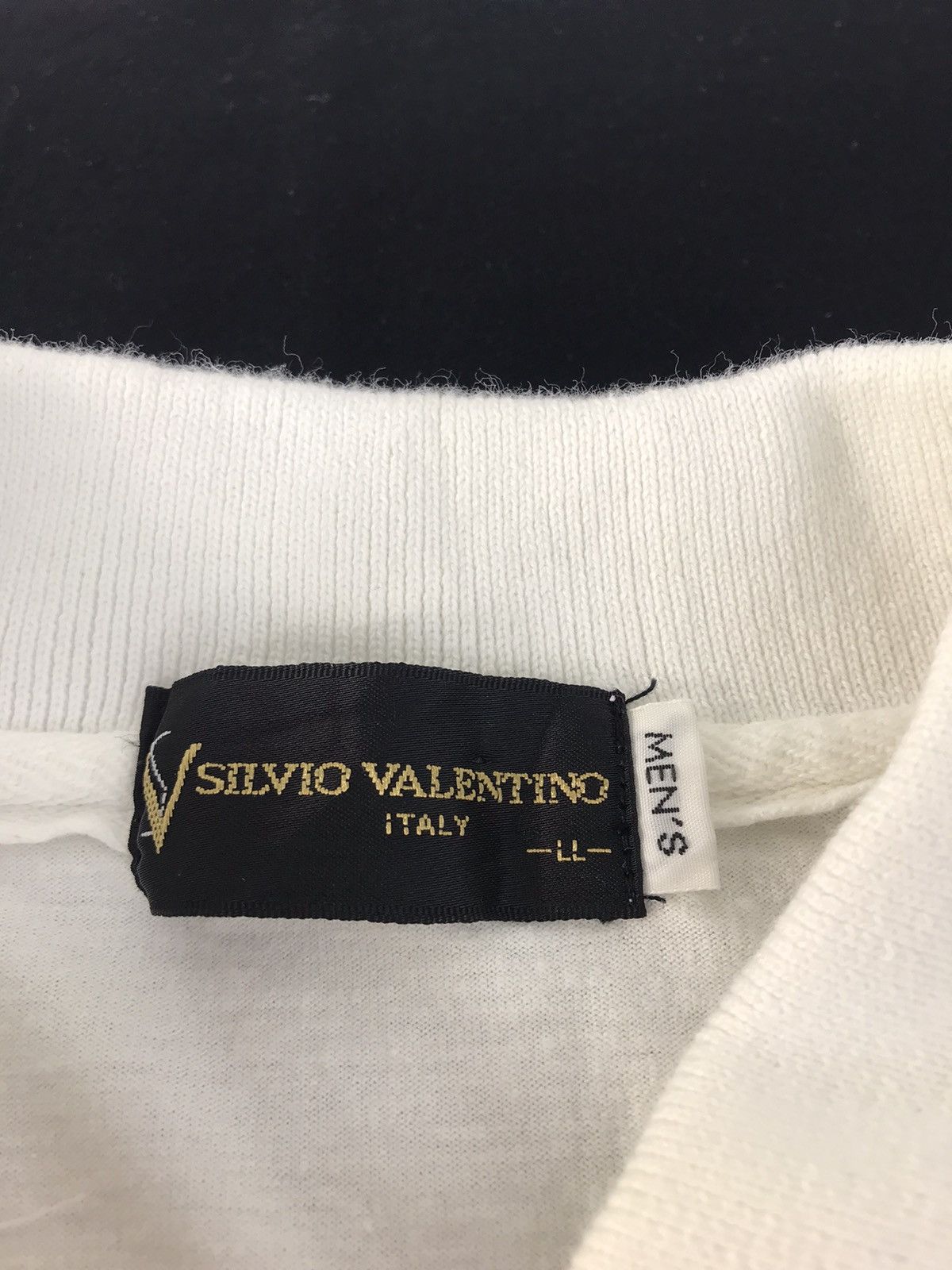 Valentino × Vintage Silvio Valentino Italy Polo Tee T-shirt Striped Block Design Size US L / EU 52-54 / 3 - 5 Thumbnail