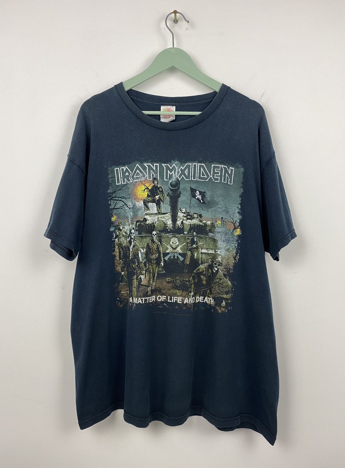 Band Tees Iron Maiden A Matter Of Life And Death T Shirt Y2K Metallica Size US XL / EU 56 / 4 - 1 Thumbnail