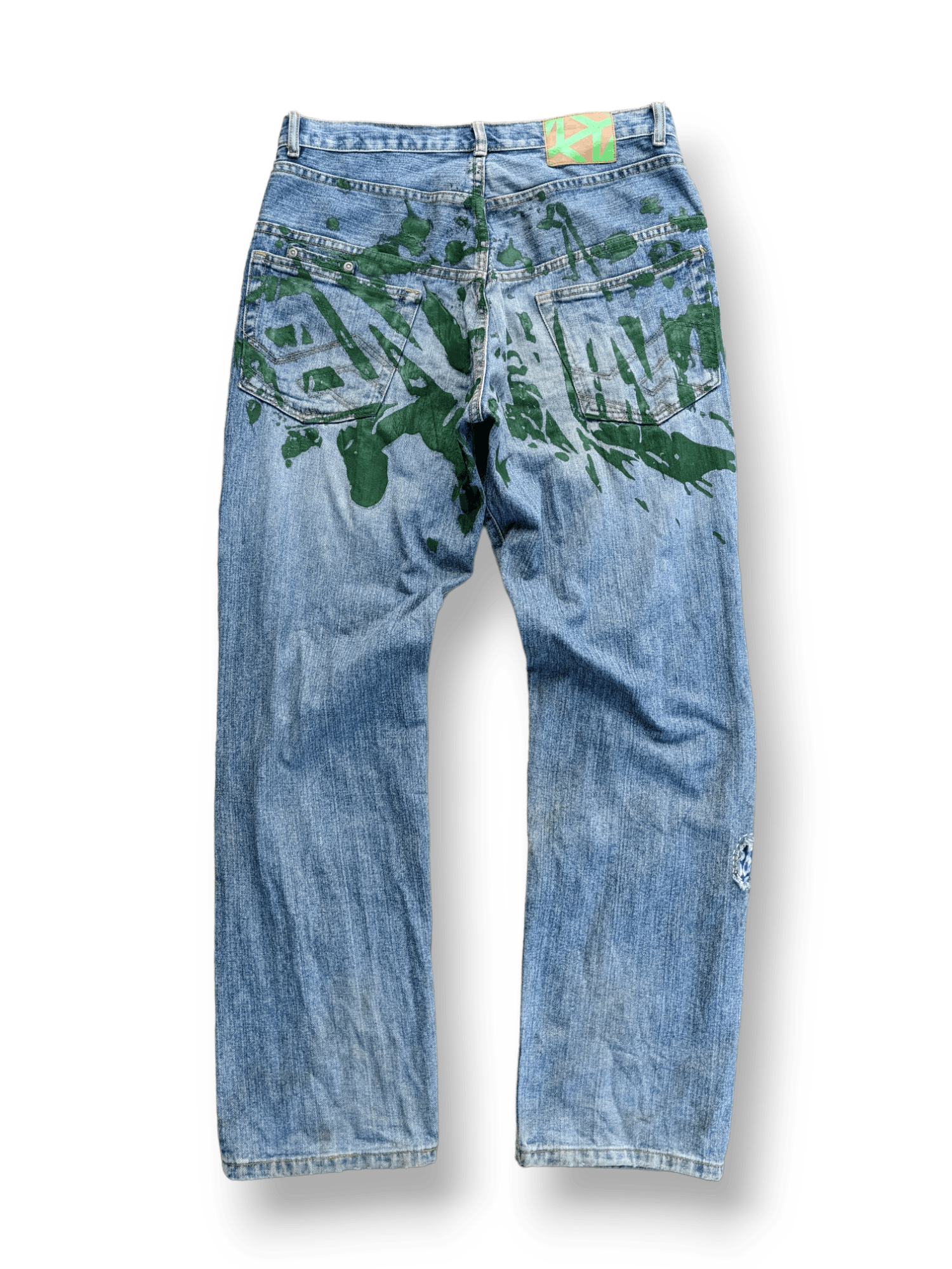 image of Archival Clothing x Distressed Denim Balanceweardesign Distressed Denim Jeans in Blue Denim (Size 3