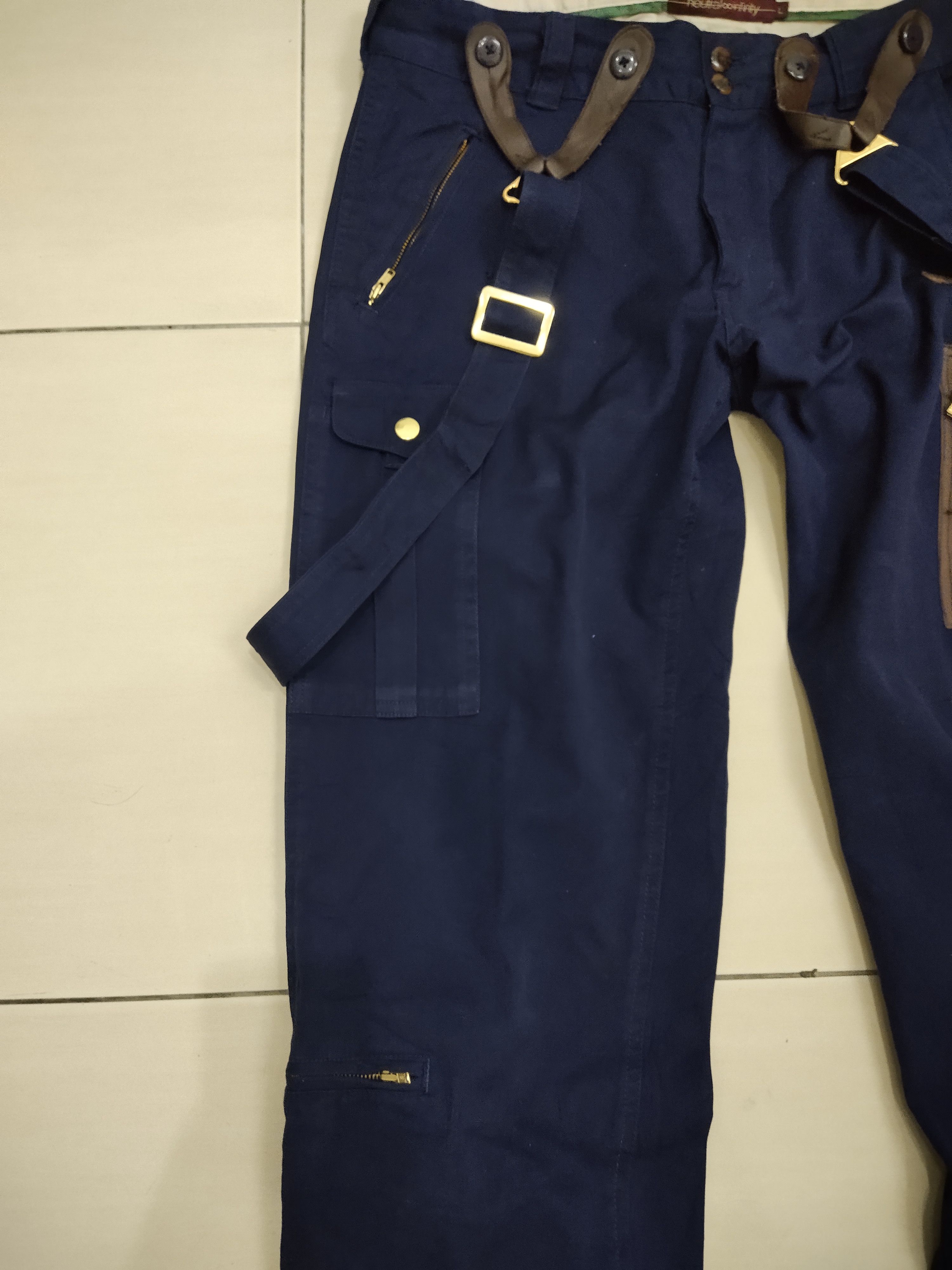 Japanese Brand Neutral Infinity Multi Pocket Cargo Parachute Pants Size US 34 / EU 50 - 6 Thumbnail