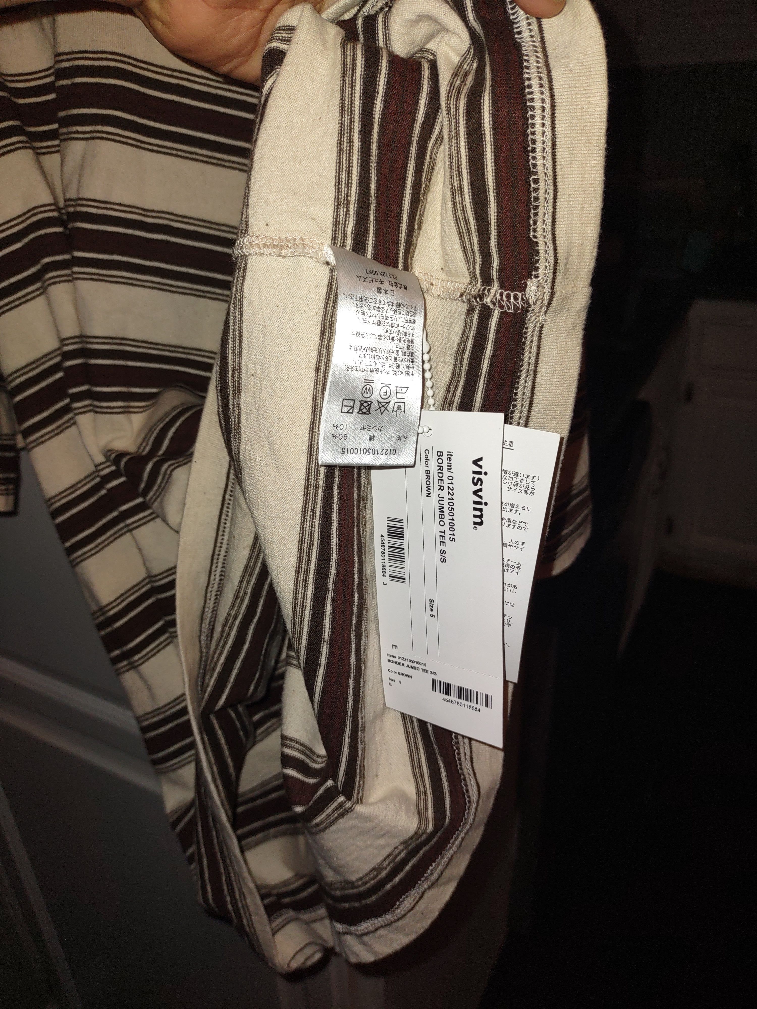 Visvim VISVIM Border Jumbo Stripe Pocket T-Shirt Size US XL / EU 56 / 4 - 2 Thumbnail