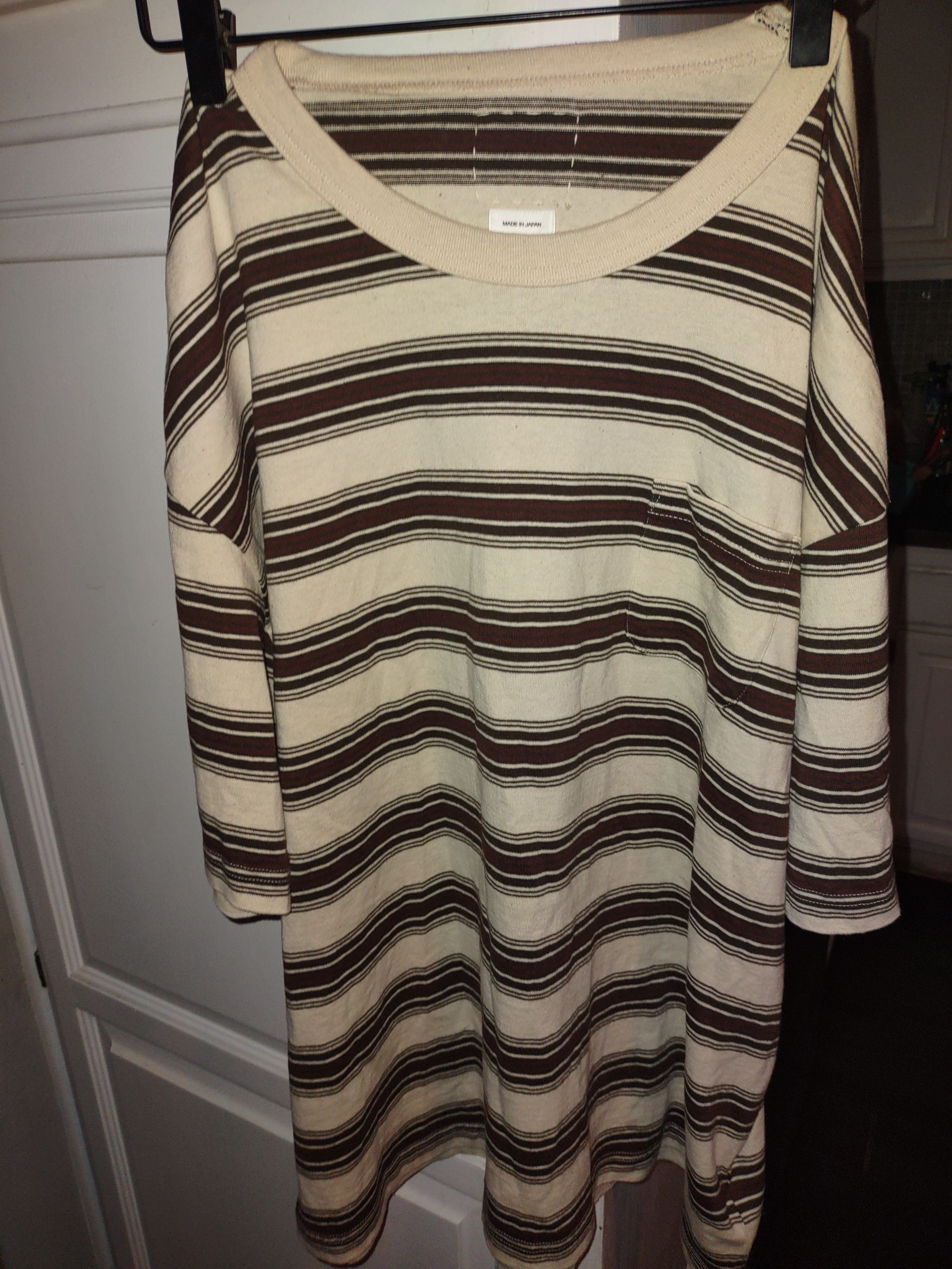 Visvim VISVIM Border Jumbo Stripe Pocket T-Shirt Size US XL / EU 56 / 4 - 1 Thumbnail