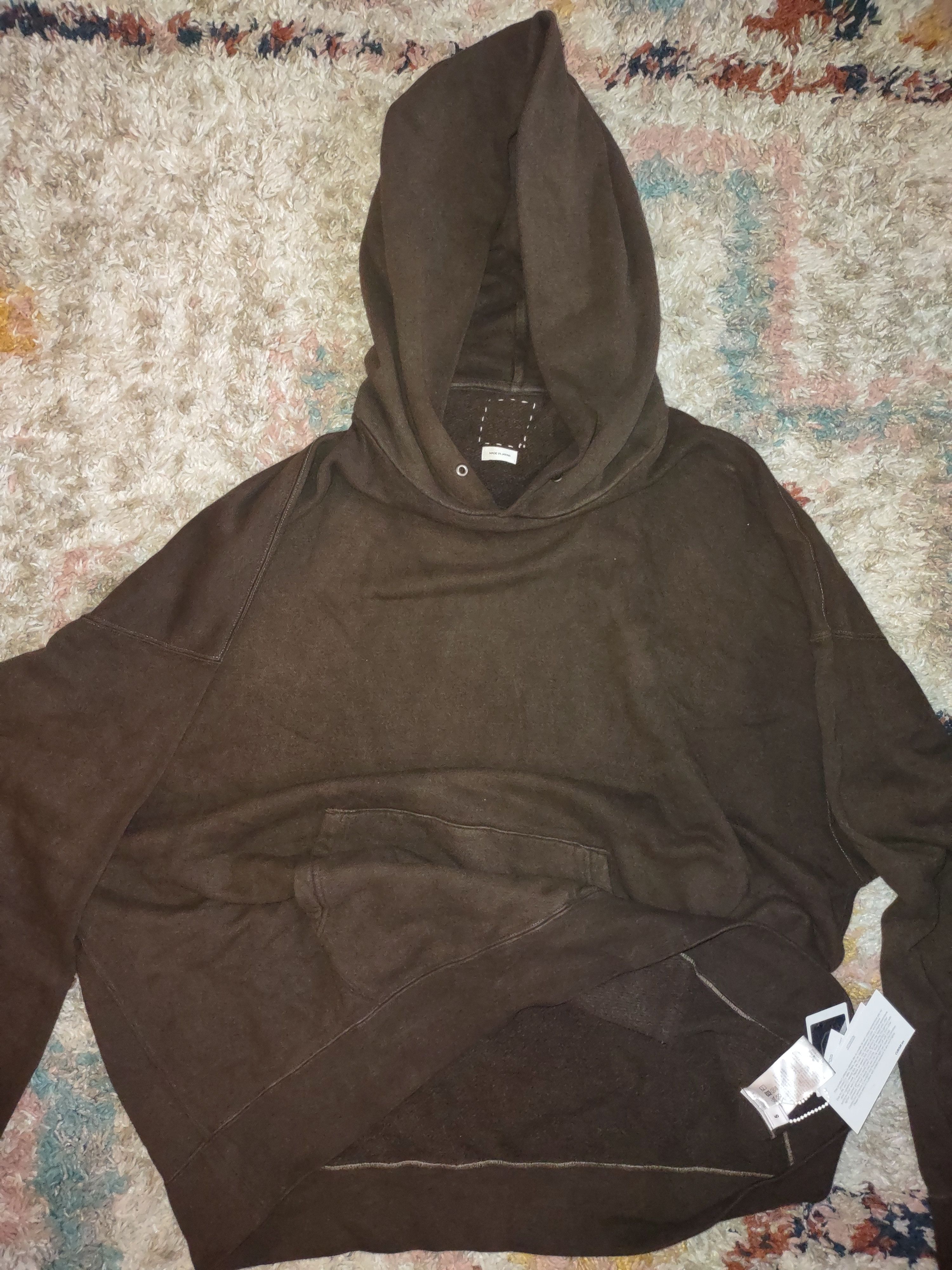 image of Visvim Amplus Natural Mud Dye Pullover Hoodie, Men's (Size 2XL)