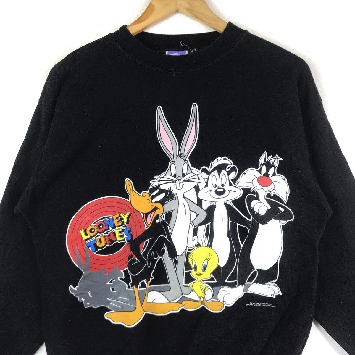 Vintage × Warner Bros Vintage 1993 Warner Bros Looney Tunes Character Sweatshirt Size US S / EU 44-46 / 1 - 2 Thumbnail