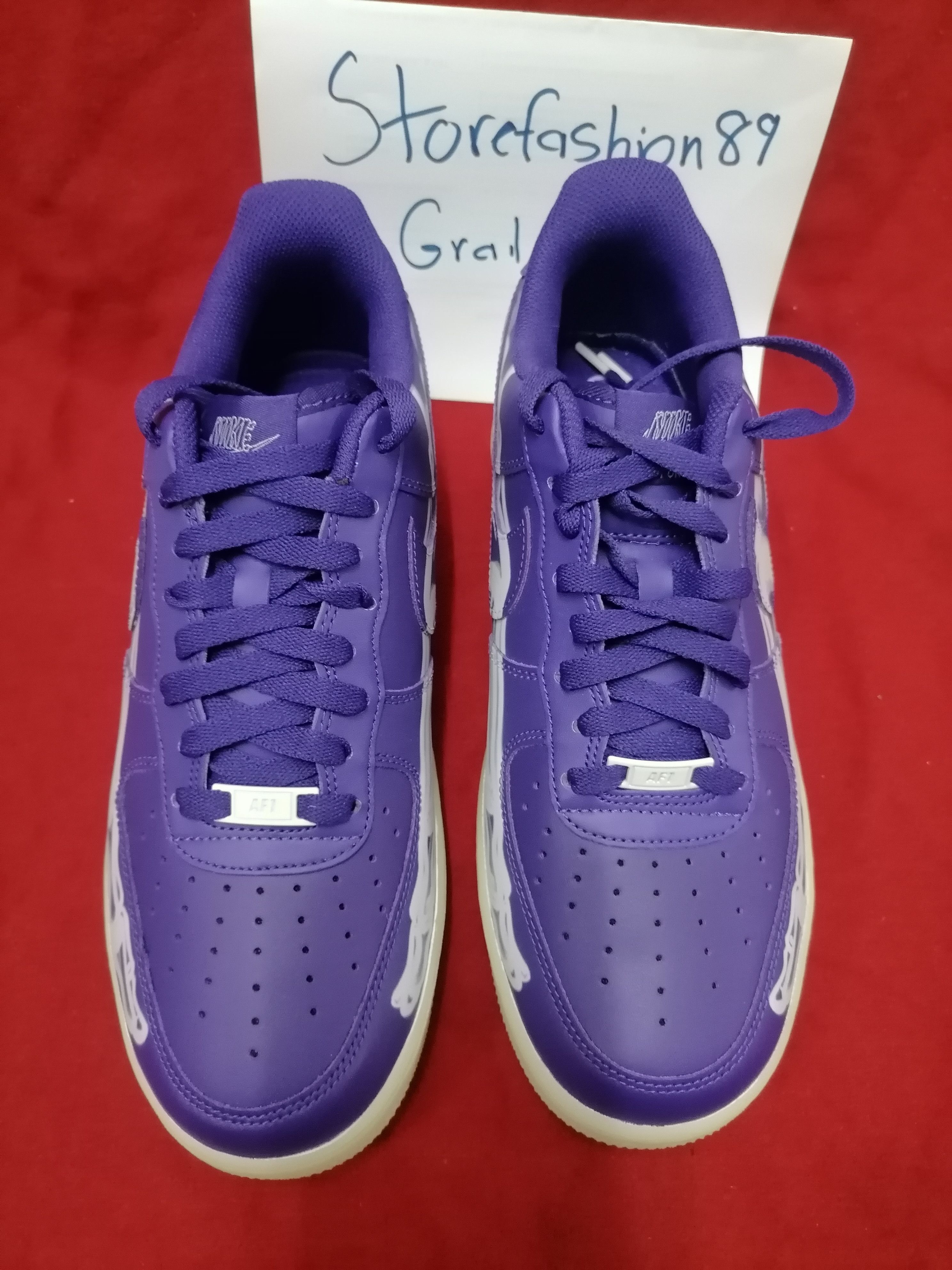 Nike Rare Nike Air Force 1 07 Purple Skeleton 2021 Size US 10 / EU 43 - 4 Thumbnail