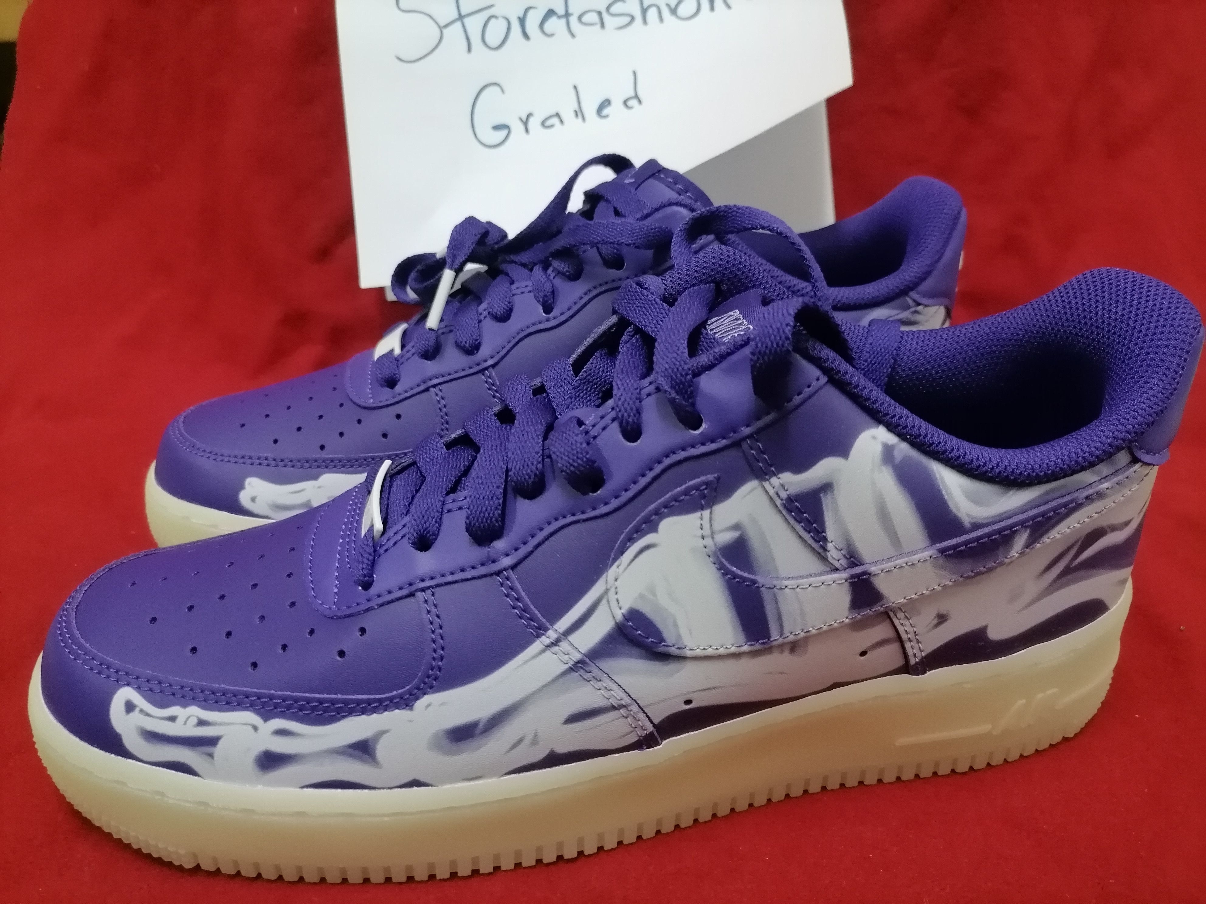 Nike Rare Nike Air Force 1 07 Purple Skeleton 2021 Size US 10 / EU 43 - 1 Thumbnail