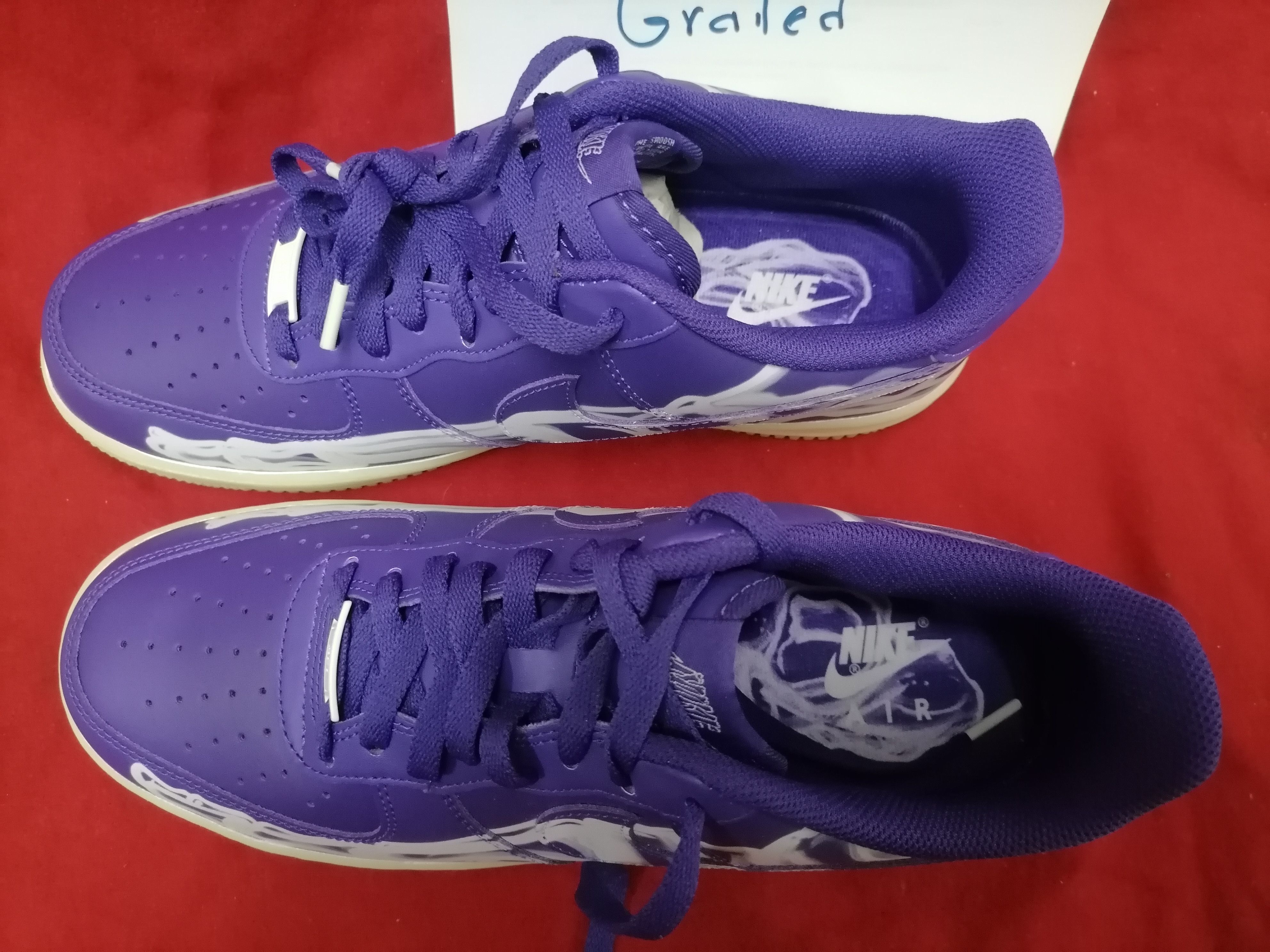 Nike Rare Nike Air Force 1 07 Purple Skeleton 2021 Size US 10 / EU 43 - 2 Thumbnail