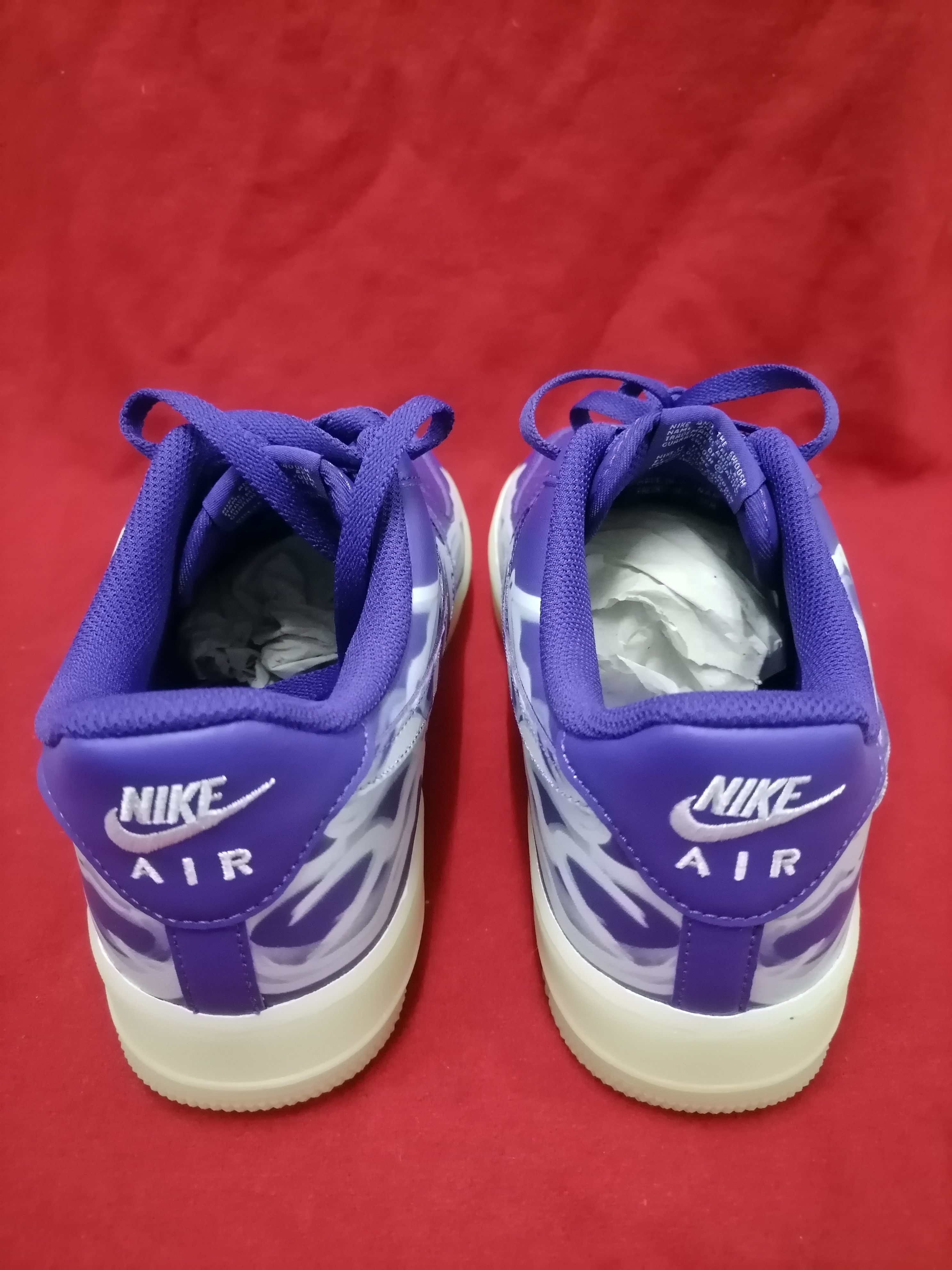Nike Rare Nike Air Force 1 07 Purple Skeleton 2021 Size US 10 / EU 43 - 6 Thumbnail