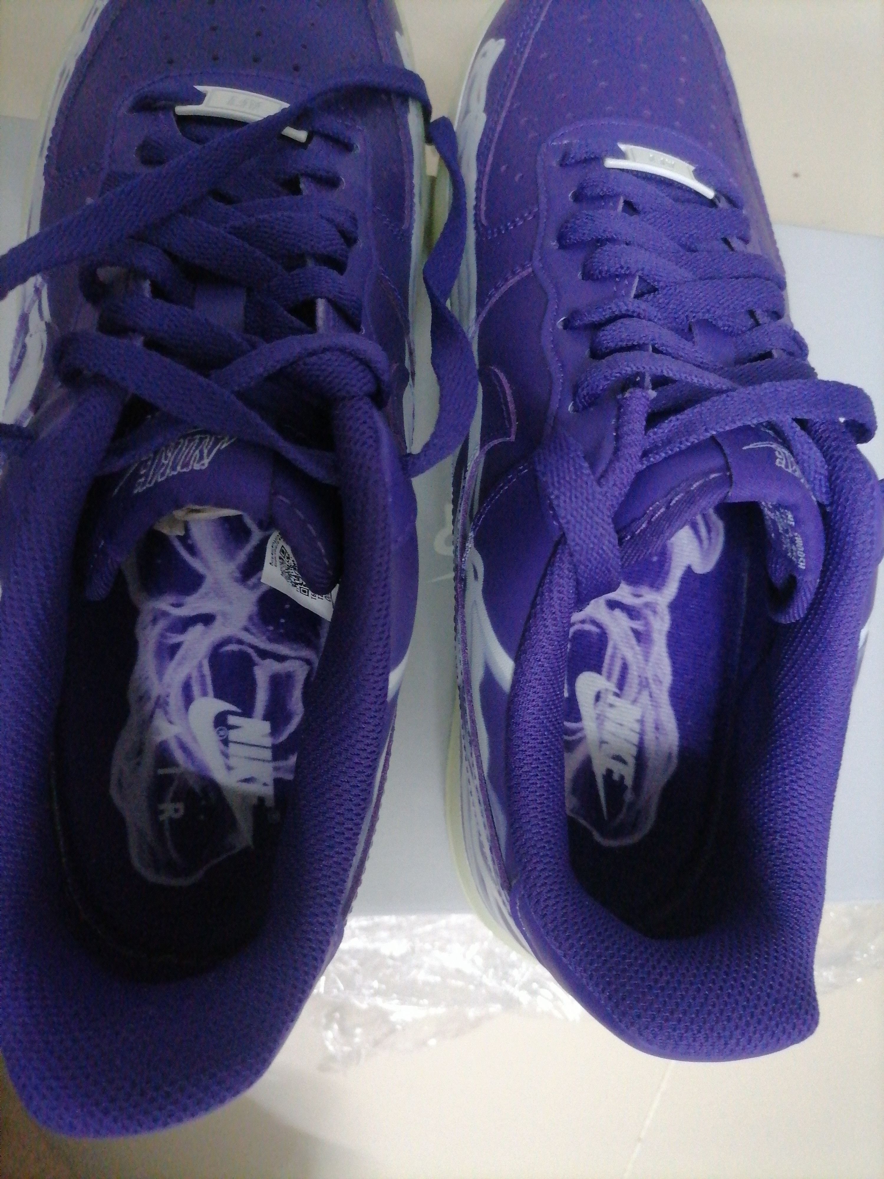 Nike Rare Nike Air Force 1 07 Purple Skeleton 2021 Size US 10 / EU 43 - 12 Thumbnail