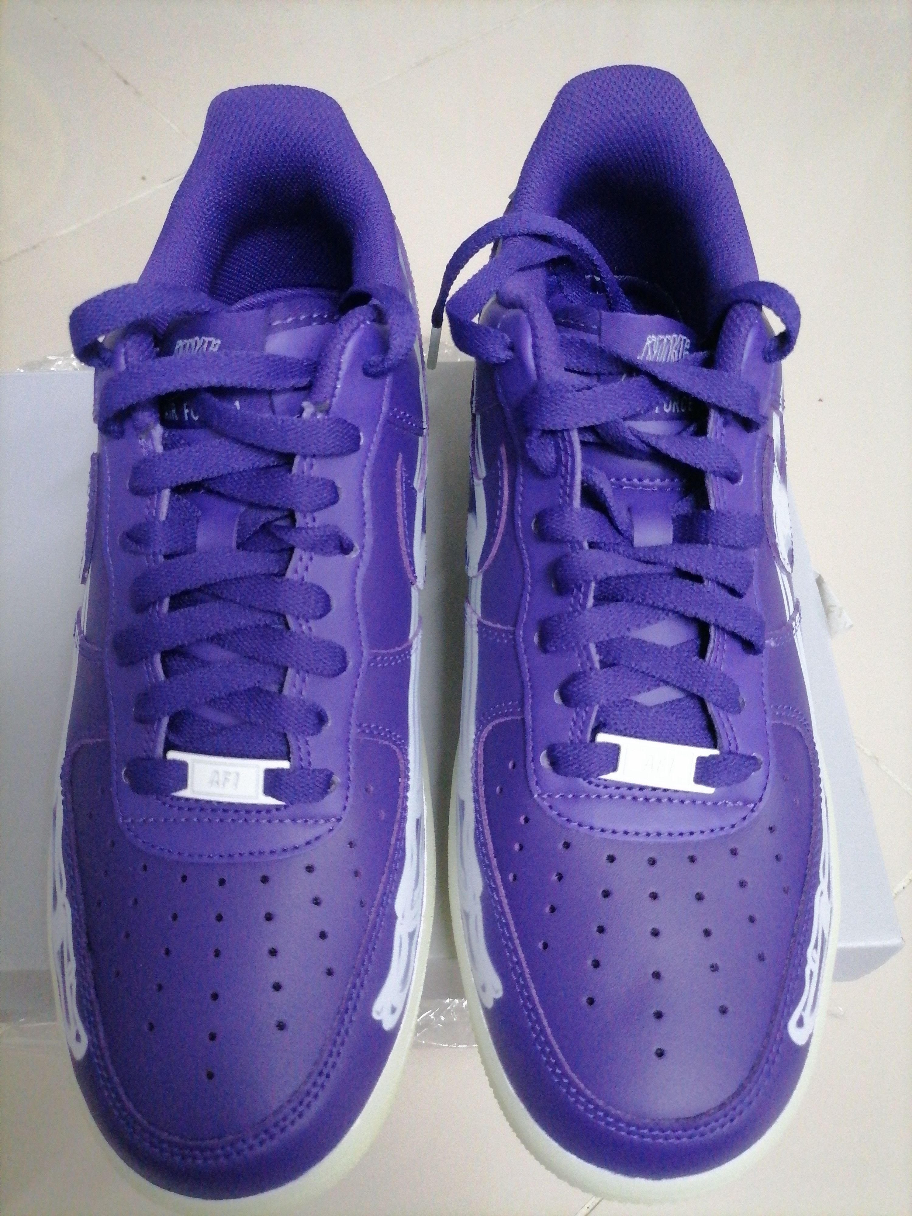 Nike Rare Nike Air Force 1 07 Purple Skeleton 2021 Size US 10 / EU 43 - 11 Thumbnail