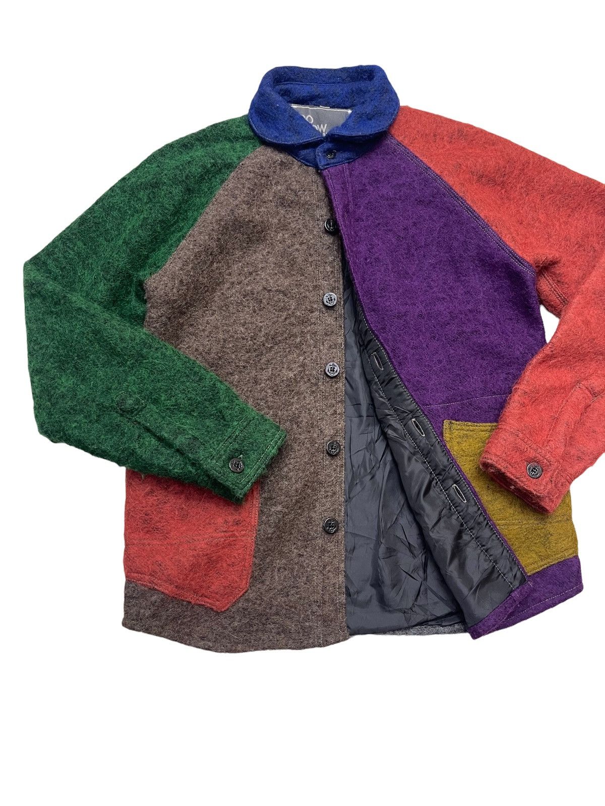 go slow caravan Colorblock Wool Cupra Patchwork Shirts Size US S / EU 44-46 / 1 - 4 Thumbnail