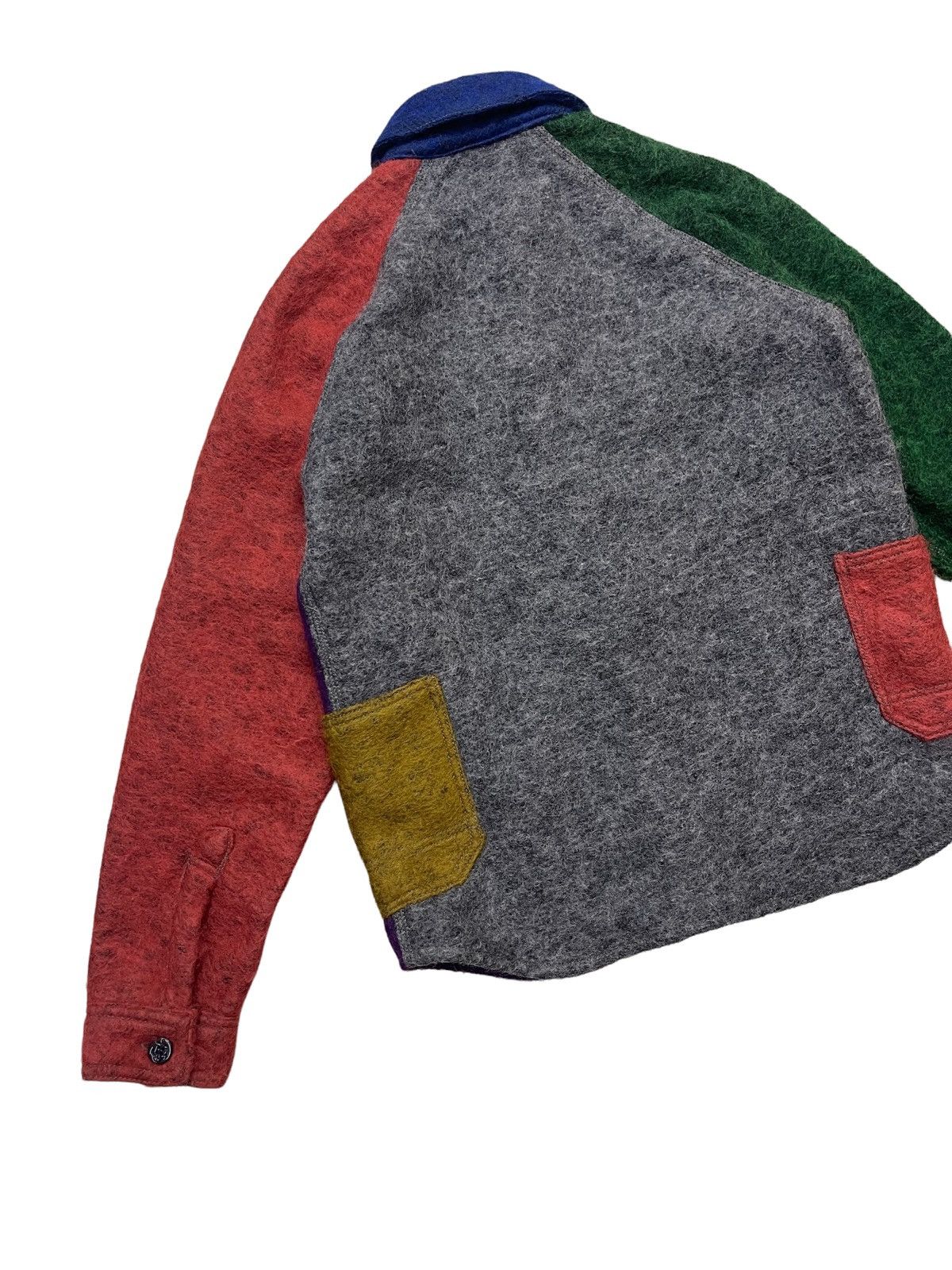 go slow caravan Colorblock Wool Cupra Patchwork Shirts Size US S / EU 44-46 / 1 - 6 Thumbnail