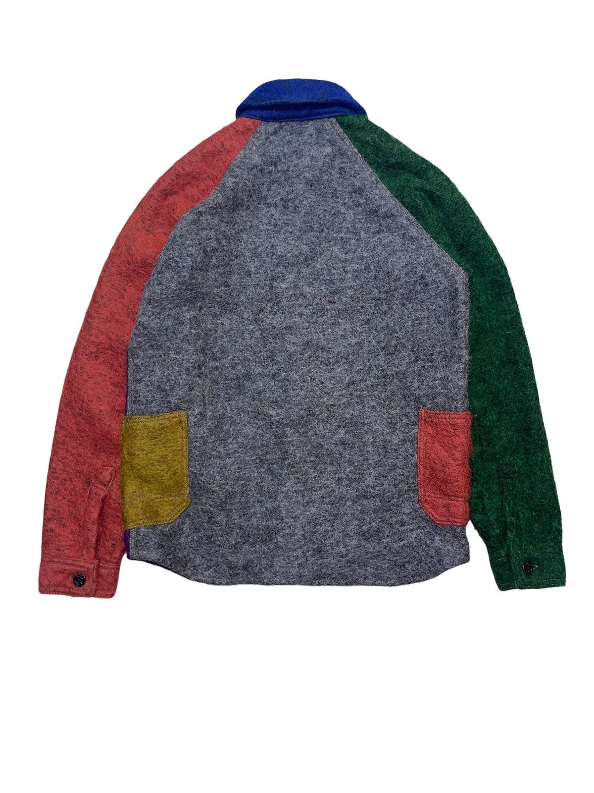 go slow caravan Colorblock Wool Cupra Patchwork Shirts Size US S / EU 44-46 / 1 - 2 Thumbnail