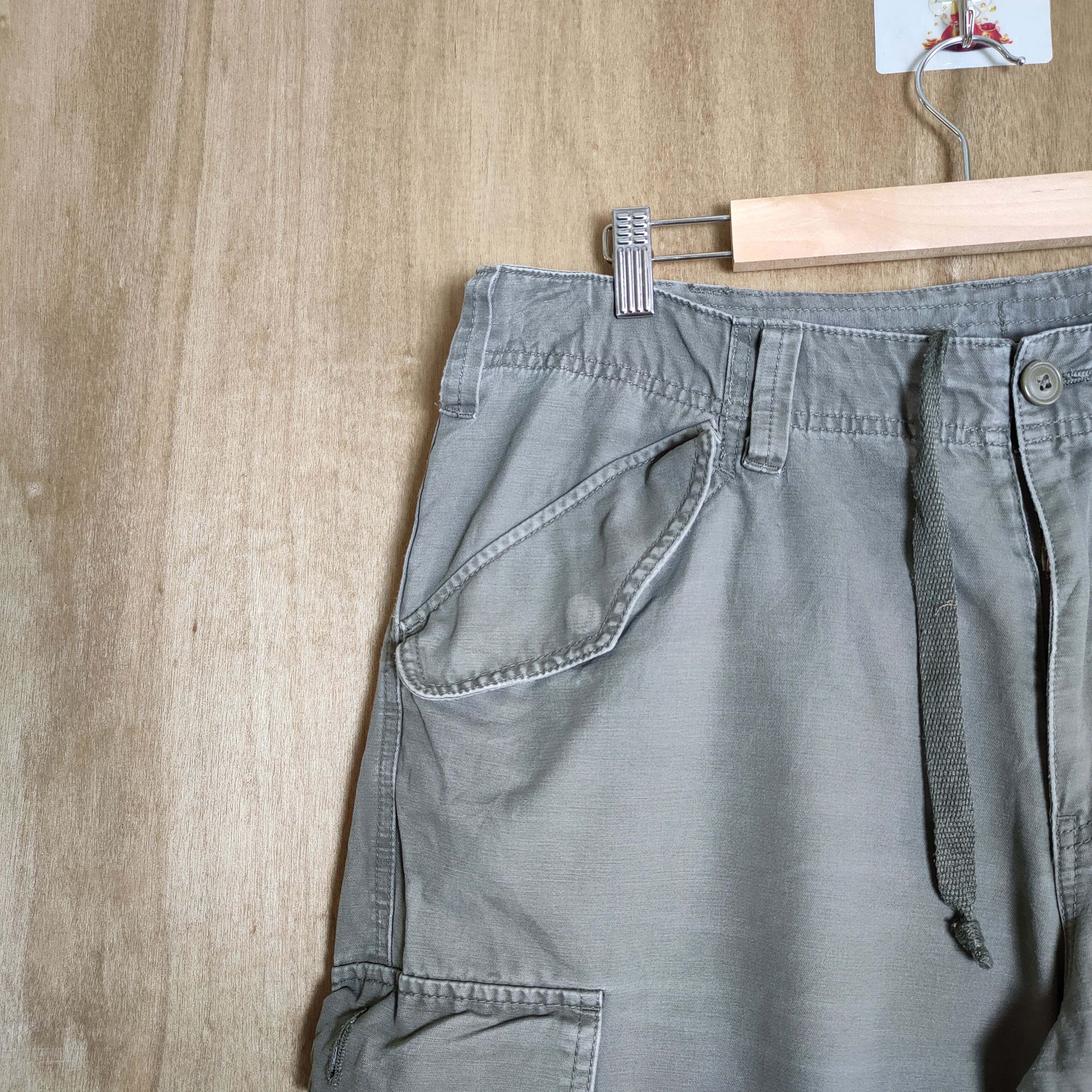 Japanese Brand × Vintage VINTAGE JAPANESE FADED GREY CARGO PANTS Size US 37 - 7 Thumbnail