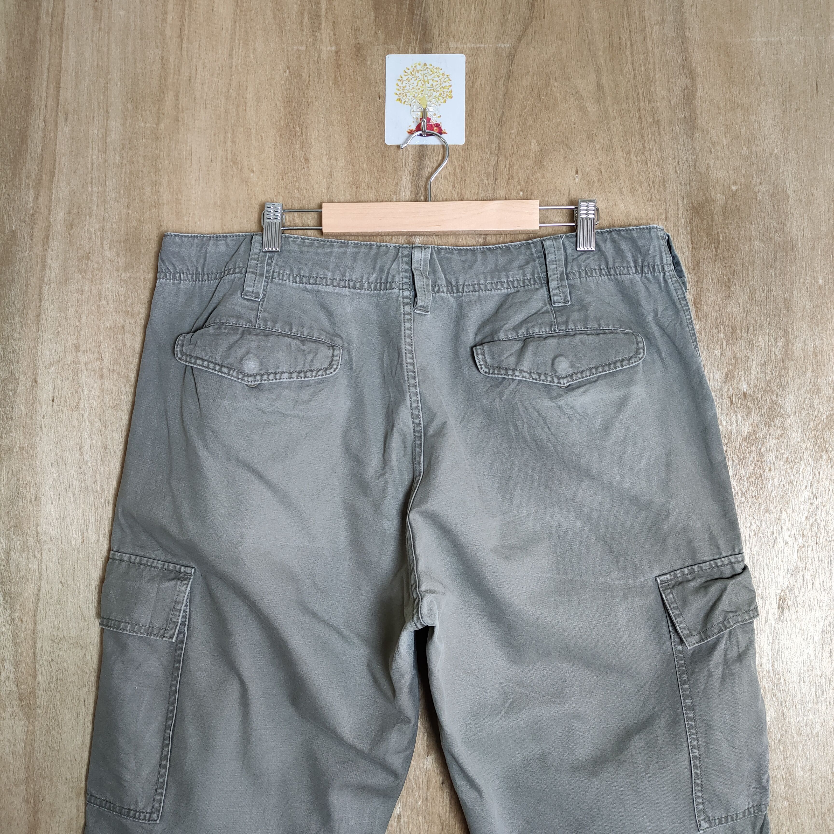 Japanese Brand × Vintage VINTAGE JAPANESE FADED GREY CARGO PANTS Size US 37 - 5 Thumbnail